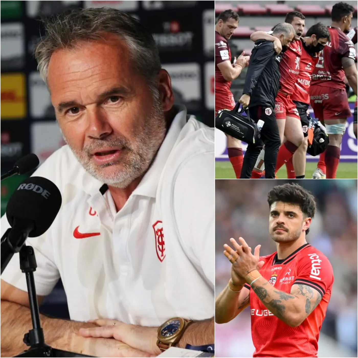 Cover Image for « IL NE JOUERA PAS CONTRE CASTRES, MAIS NOUS AVONS DES REMPLAÇANTS ENCORE PLUS FORTS… » – Ugo Mola a révélé une nouvelle à la fois décevante et réjouissante avant le derby face à Castres Olympique. Il a évoqué l’absence regrettable de deux joueurs clés de l’effectif juste avant le début du Top 14