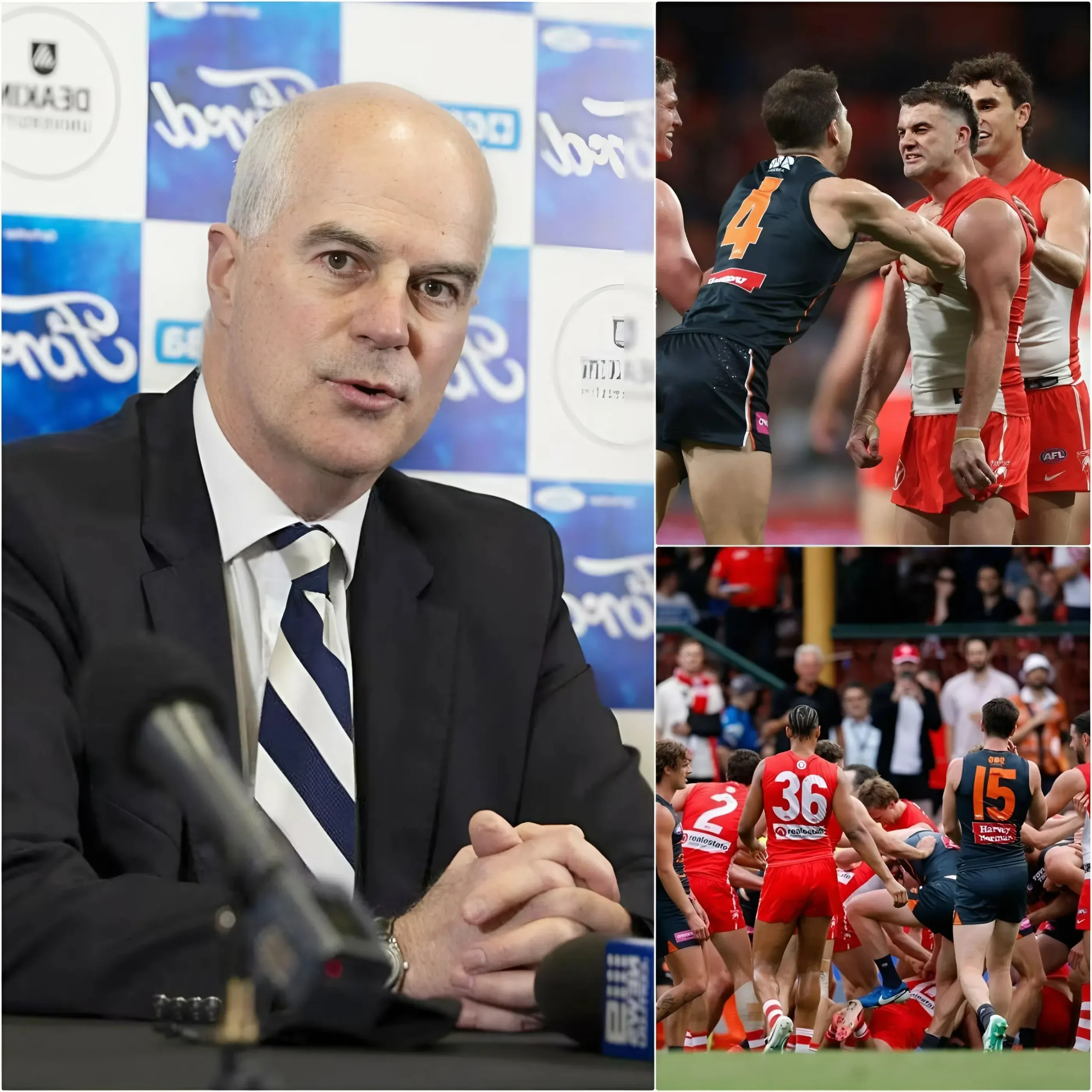 Cover Image for BREAKING NEWS: AFL Chairman unexpectedly issues the heaviest penalty in history for forward Toby Greene of the GWS Giants. After reviewing the video footage from the match between the Sydney Swans and the GWS Giants,