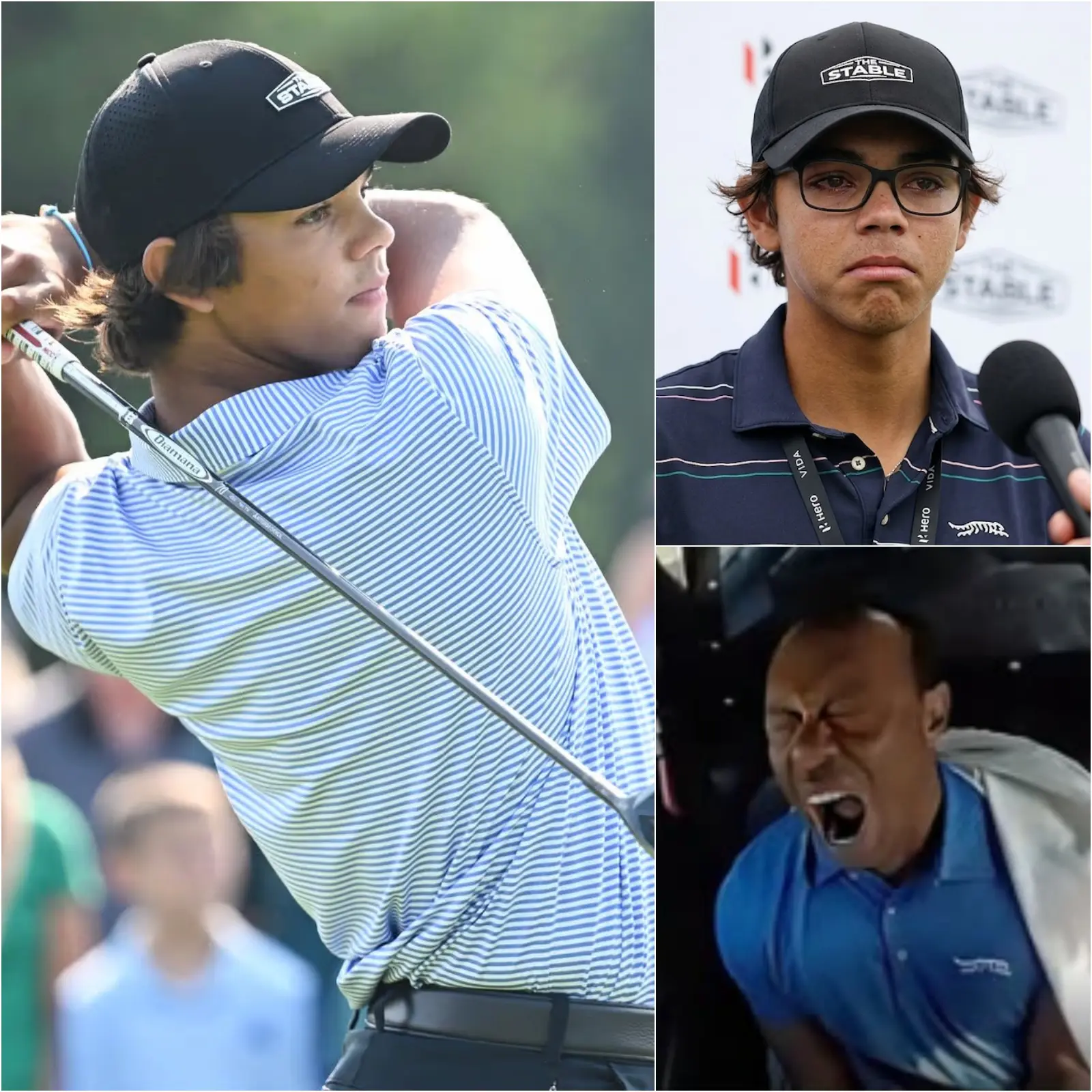 Cover Image for 🔥”PLEASE…LEAVE MY FATHER ALONE” Charlie Woods suddenly spoke out in anguish at the Terra Cotta Invitational