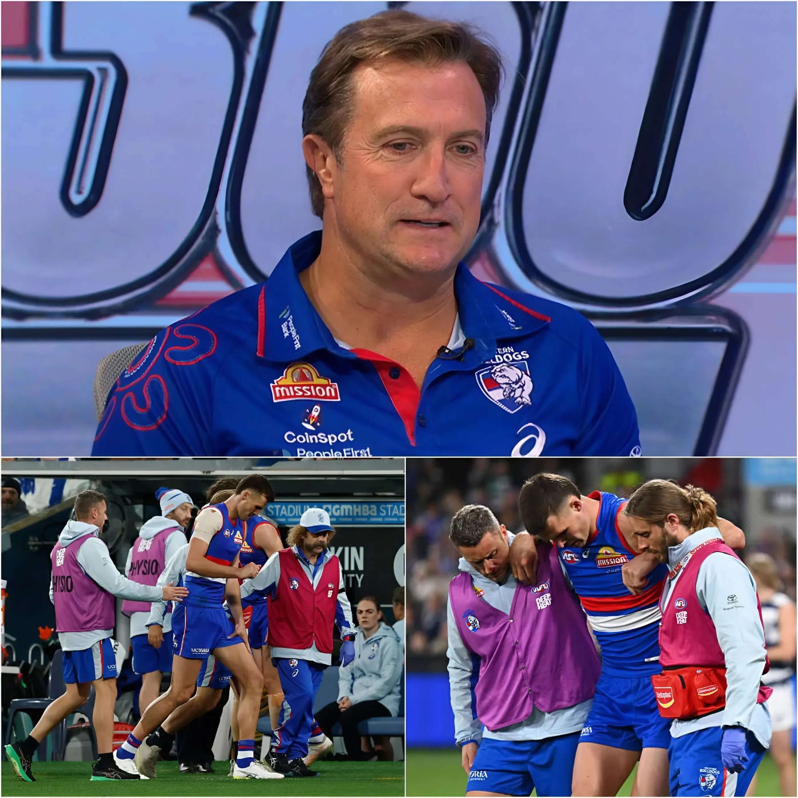 Cover Image for “THE MIRACLE NEVER CAME” — Head coach Luke Beveridge spoke with heavy emotion about Sam Darcy’s injury following the clash against Geelong. He admitted the team had hoped for a late turnaround, but reality proved far harsher than expected.