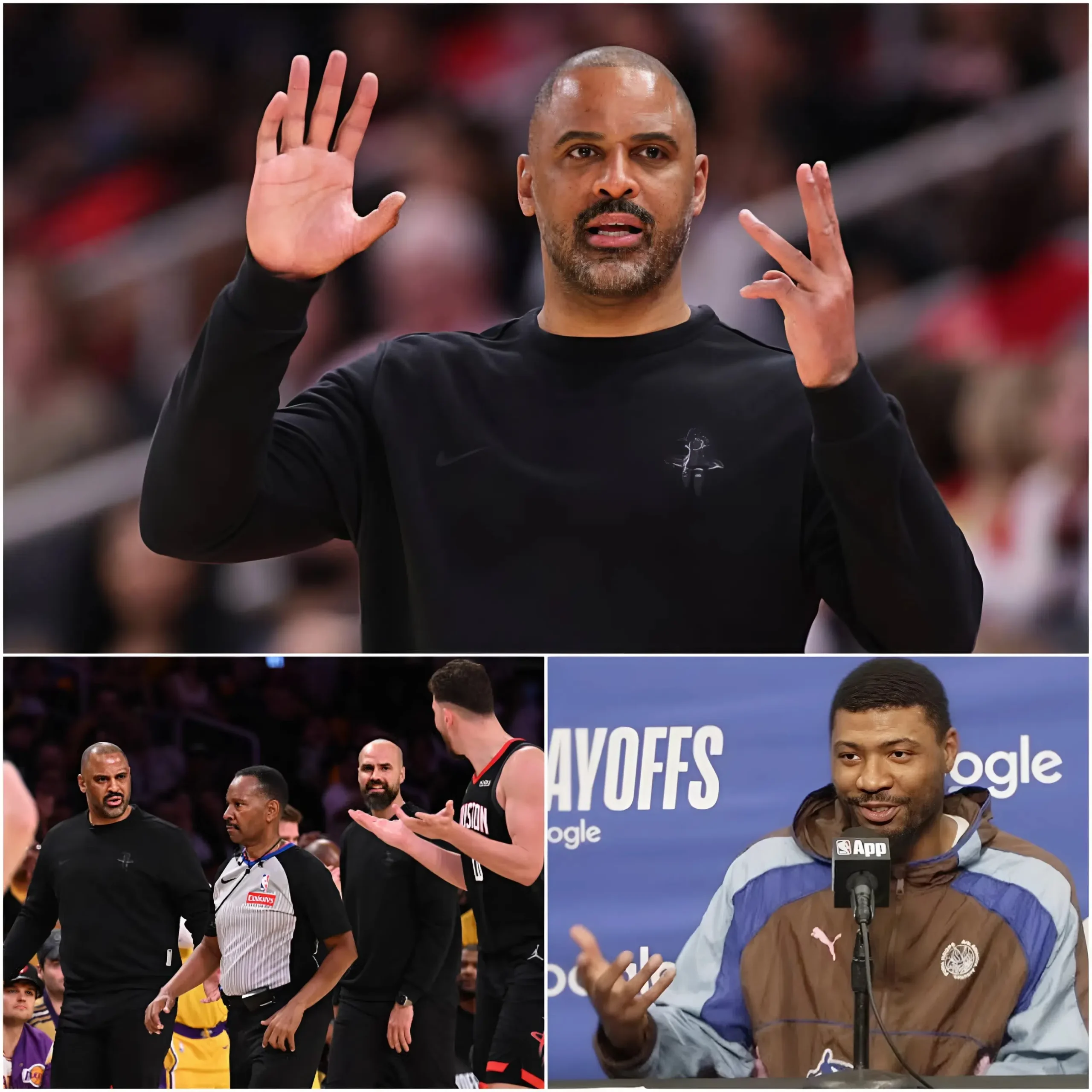 Cover Image for ‼️ “WE WERE ROBBED OF A VICTORY!” Rockets head coach Ime Udoka criticized the officiating of the game, especially lead referee James Capers.