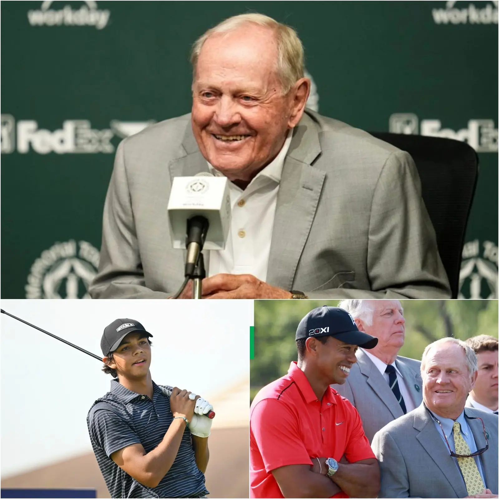 Cover Image for 🚨”THAT KID CARRIES THE BLOOD OF A GOLF LEGEND” At age 15, Charlie Woods is attracting considerable attention after receiving praise from legend Jack Nicklaus, who is said to be particularly impressed by his technique, composure, and competitive spirit far beyond his age.