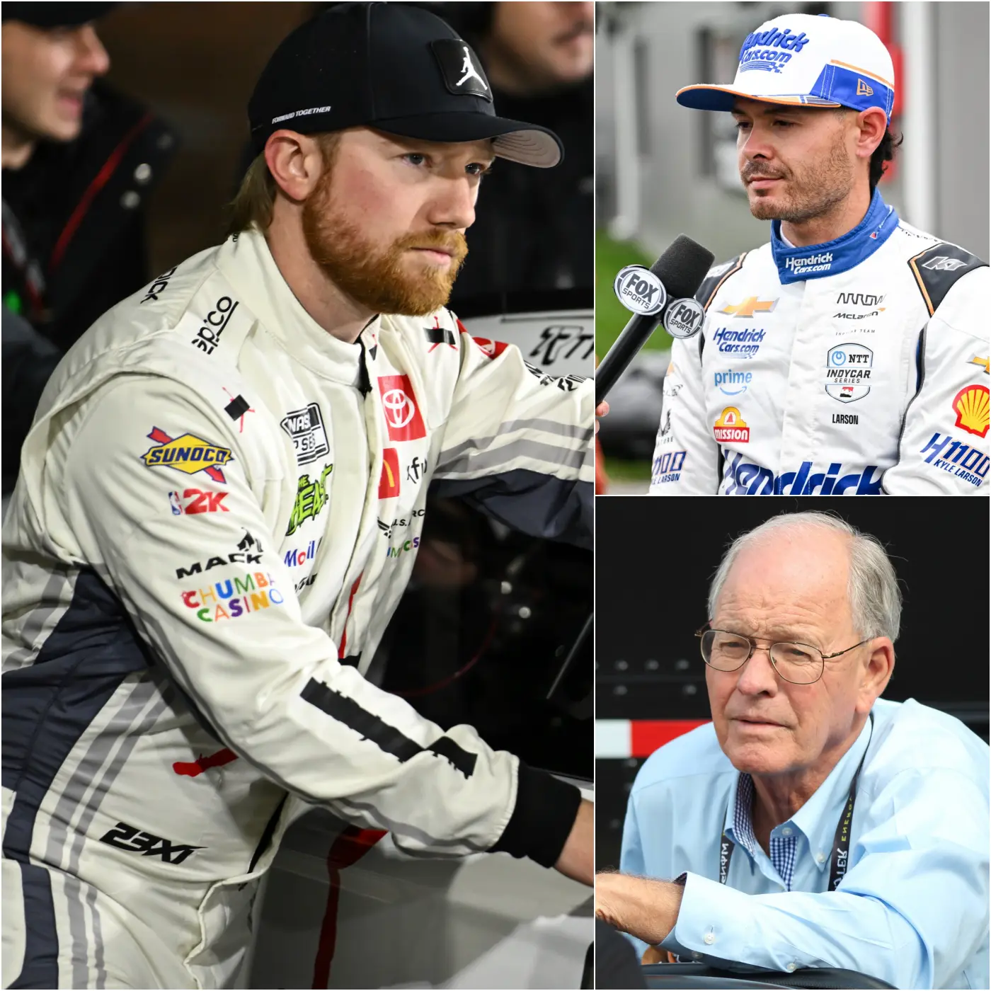 Cover Image for 🚨 “I DID NOTHING WRONG!” — Kyle Larson sparked controversy after being fined $500,000 for allegedly threatening Tyler Reddick at the Kansas Speedway.