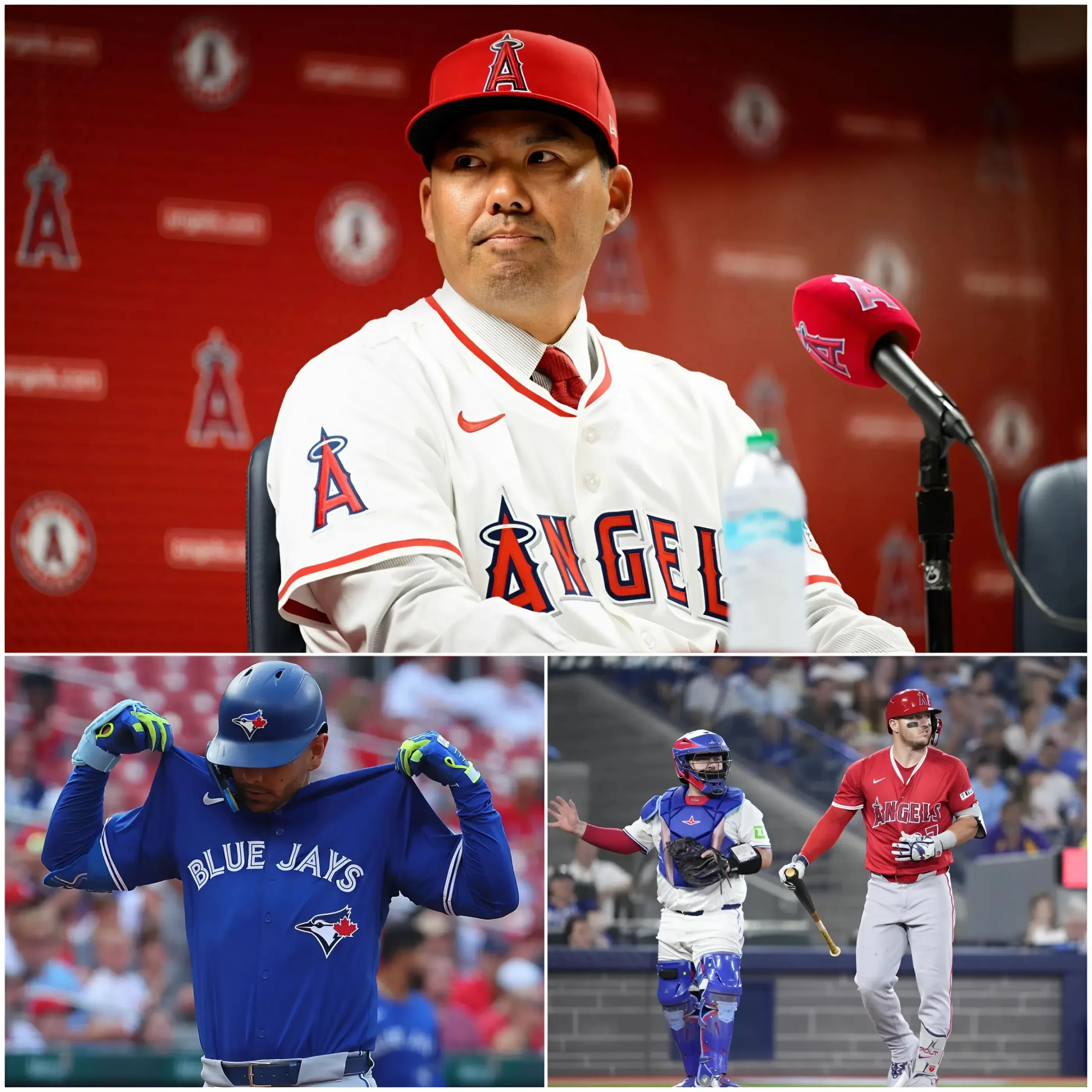 Cover Image for “CLEARLY, THE BLUE JAYS WERE FAVORED.” – Kurt Suzuki of the Los Angeles Angels strongly criticized the umpiring crew over alleged bias toward the Toronto Blue Jays in the final moments of the game.