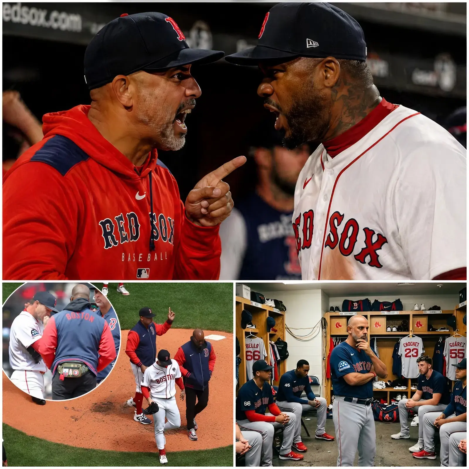 Cover Image for 🚨 BREAKING: Locker room chaos erupts inside the Boston Red Sox just before the clash with the New York Yankees, as two pitchers are immediately suspended after openly challenging Alex Cora! Tensions escalated rapidly as several players reportedly questioned the manager’s authority.