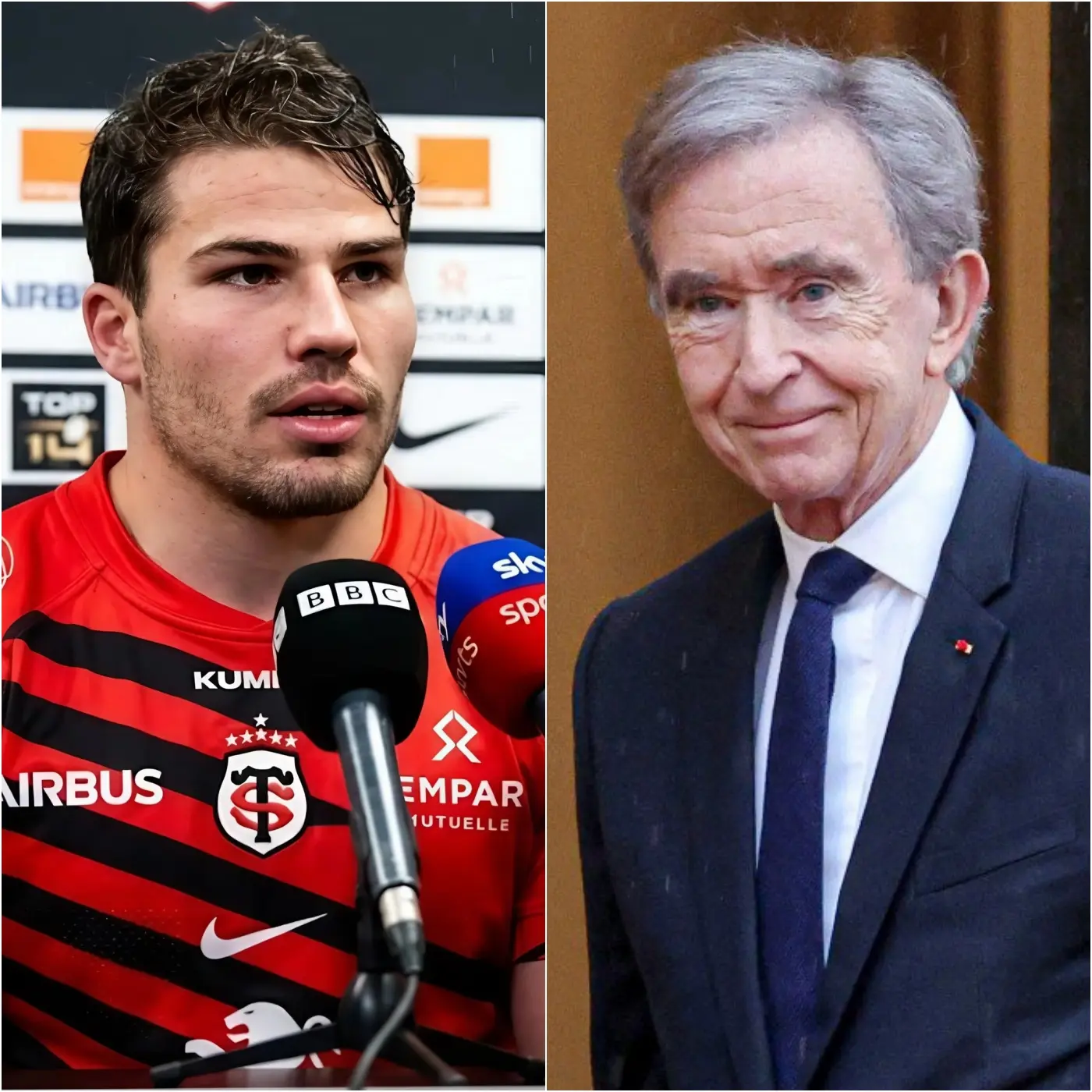 Cover Image for 🚨 IL Y A 10 MINUTES : Le milliardaire français Bernard Arnault a annoncé officiellement qu’il prendrait en charge tous les frais d’entraînement, d’équipement et autres dépenses du joueur de rugby toulousain Antoine Dupont, suite à son admirable performance lors du Top 14