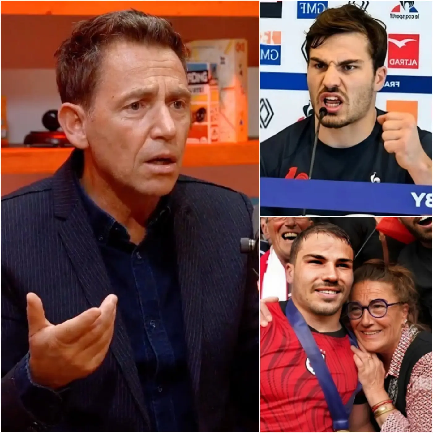 Cover Image for « TAIS-TOI ! NE TOUCHE PAS À MA DIGNITÉ NI À CELLE DE MA FAMILLE ! » » 🔴 Un silence de mort s’abattit sur la salle lorsqu’Antoine Dupont interrompit brutalement les attaques impitoyables du commentateur de RMC Sport, Daniel Riolo, contre sa mère