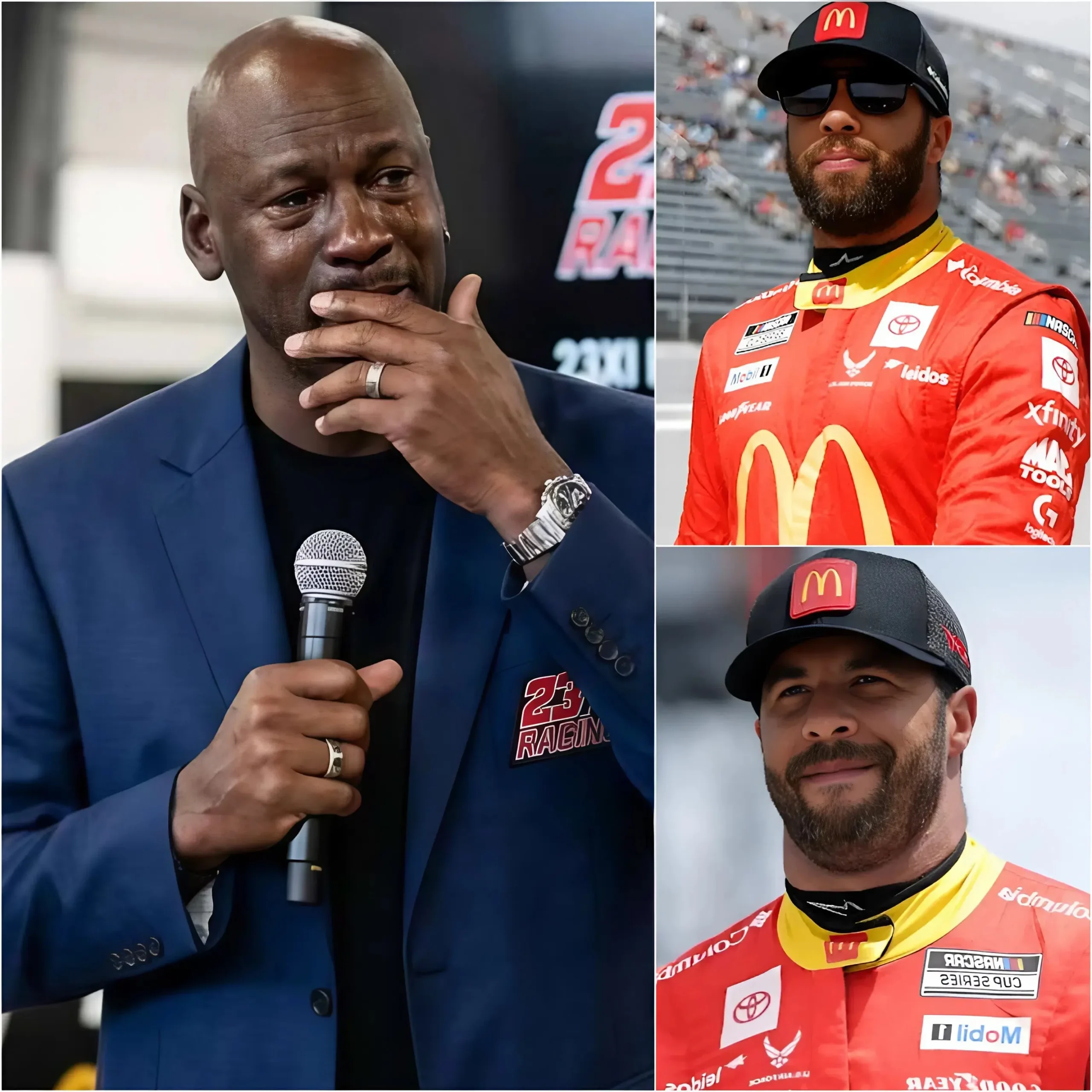 Cover Image for JUST 10 MINUTES AGO: NBA legend and 23XI Racing co-owner Michael Jordan has broken his silence with a powerful statement, stepping up to defend Bubba Wallace amid intense criticism following recent races