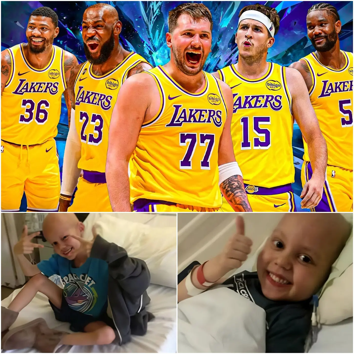 Cover Image for ❤️ A 9-year-old girl, suffering from terminal brain cancer, had one final wish. Not Disneyland, not princesses, and not even a miracle. She simply wanted to meet her idols: the players of the Los Angeles Lakers…