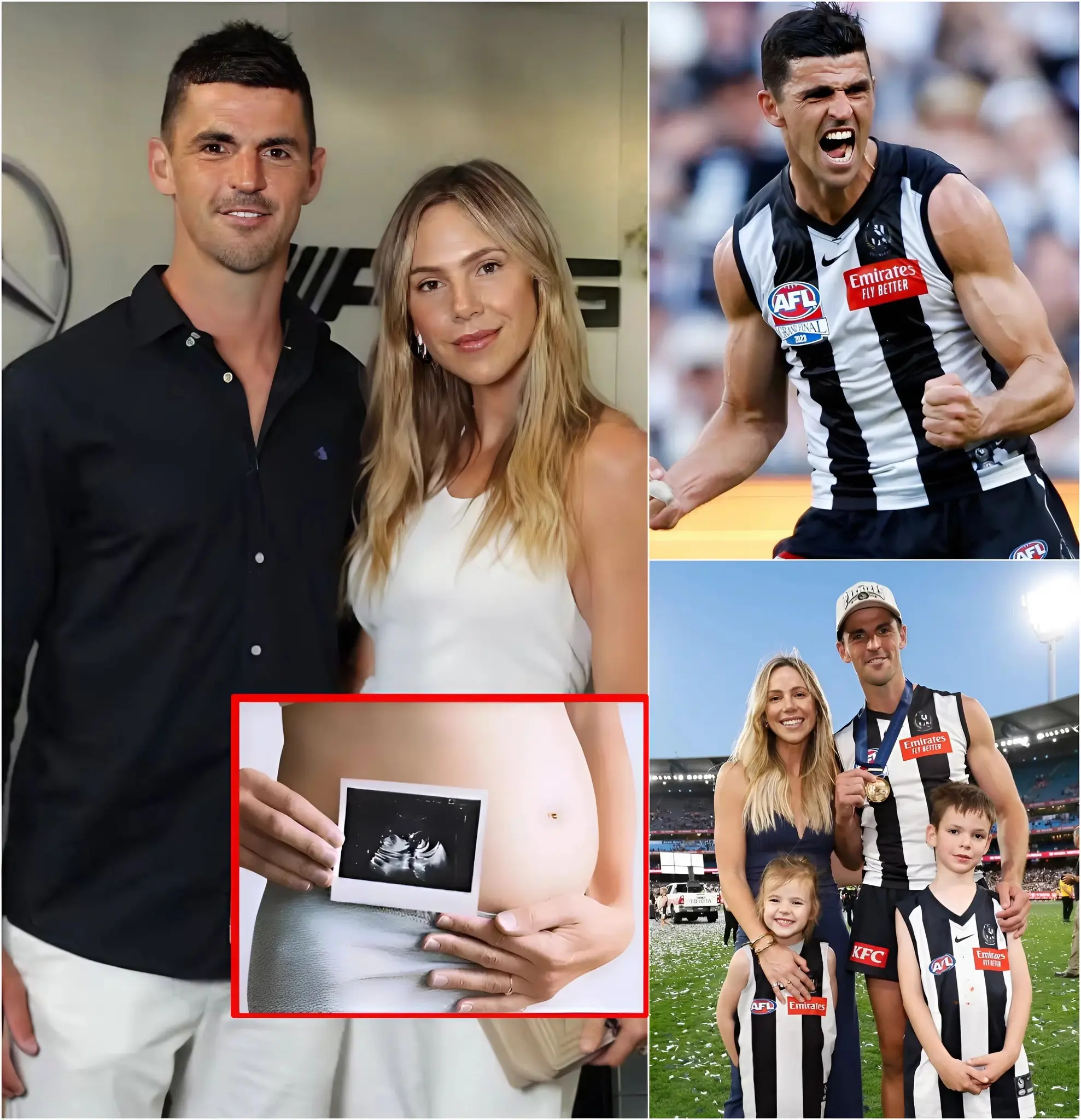 Cover Image for 💖 “WE’RE GOING TO HAVE ANOTHER BABY!” Just days after his emotional comeback victory against Carlton, Scott Pendlebury surprised the world with unexpected news — he and Alex Pendlebury are expecting their third child.