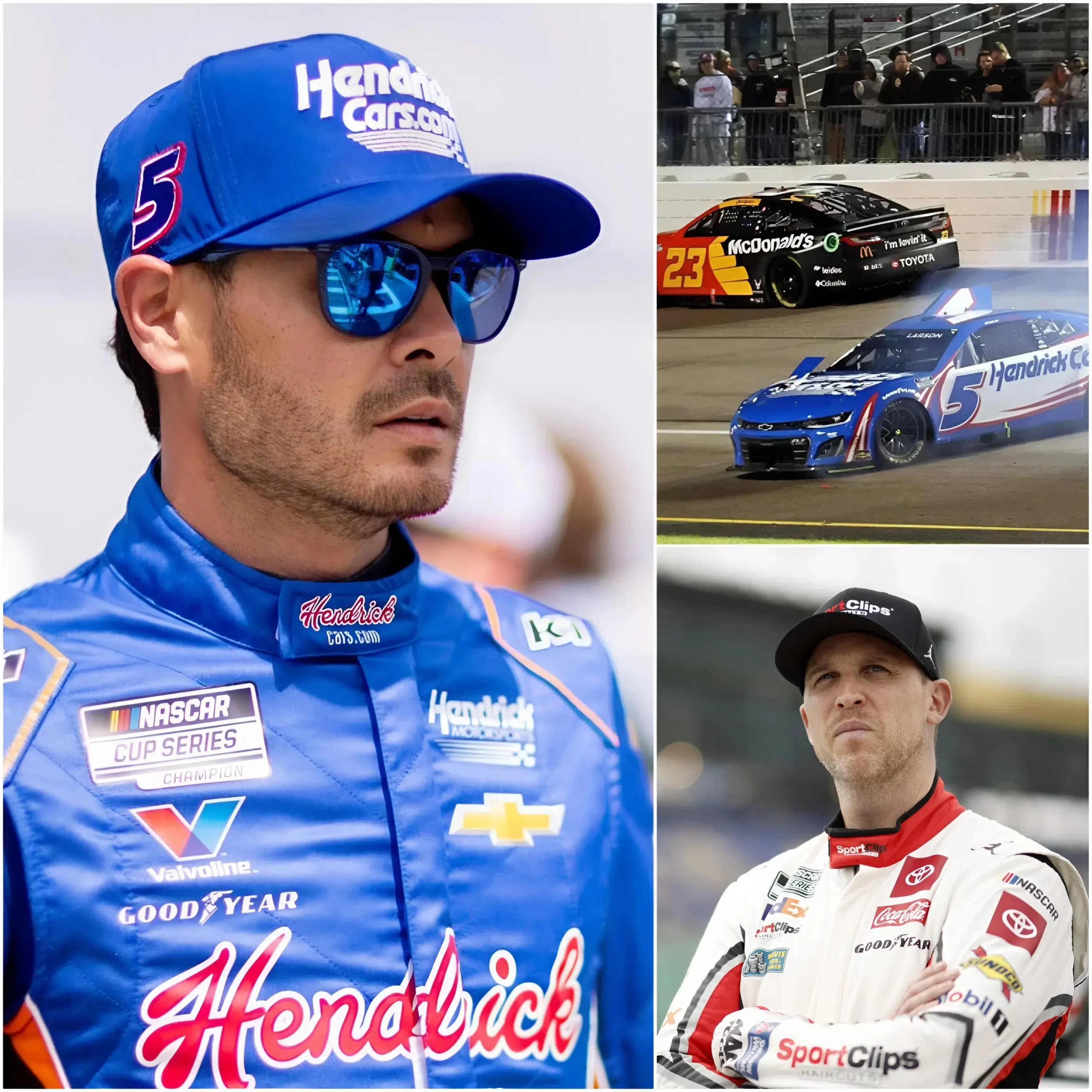 Cover Image for 🔴🏎️ EXPLOSIVE: “THE TOP 5 FROM THE RECENT RACE WERE ALL CHEATERS!” — Kyle Larson has shocked NASCAR by publicly accusing Toyota teams of using shady tactics to manipulate results, sparking outrage among fans and demanding an immediate investigation.