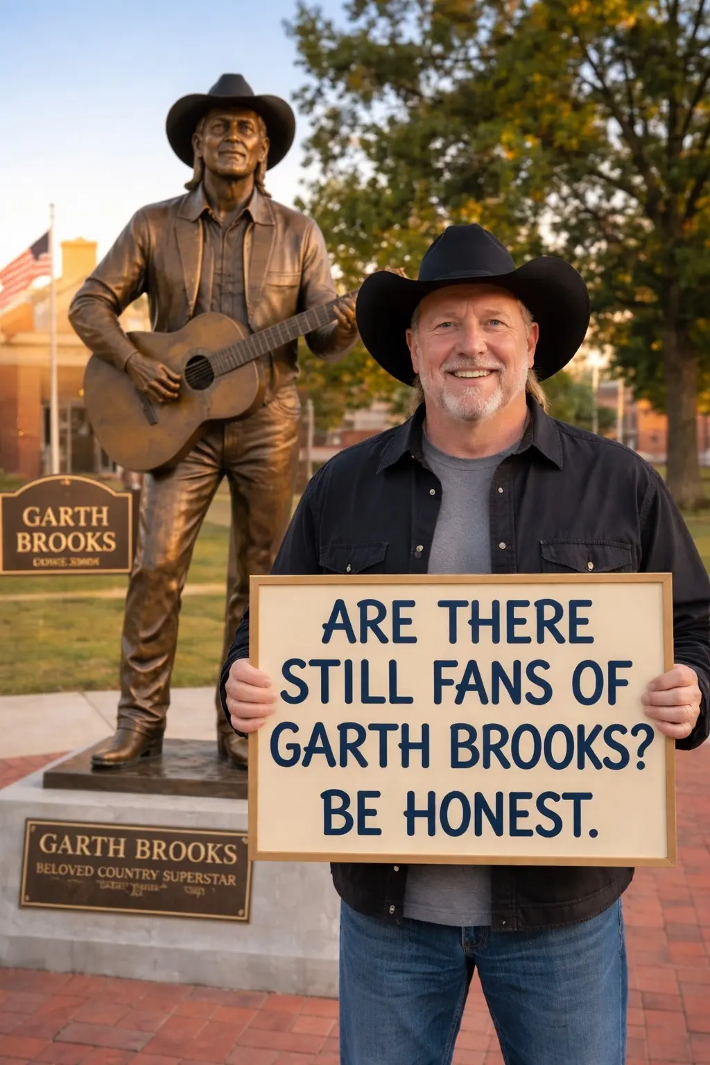 Cover Image for “🚨THE DAY ABERDEEN STOOD STILL — AND Garth Brooks BECAME MEMORY CAST IN BRONZE