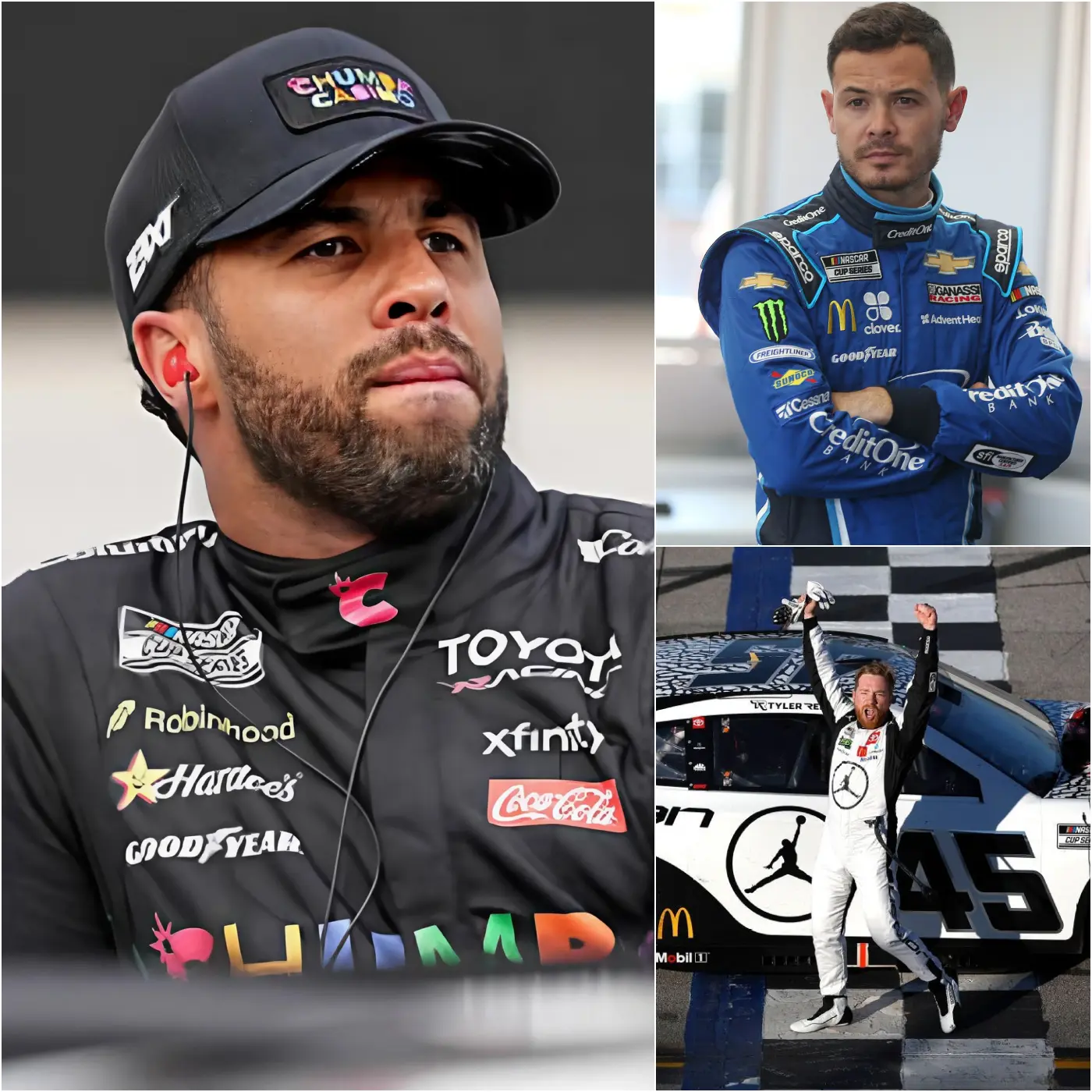 Cover Image for “Tyler’s win is understandable, because this is 23XI Racing!” — Bubba Wallace caused a stir with what was deemed an arrogant statement after his controversial victory, splitting the NASCAR community in a fierce battle. But just minutes later, Kyle Larson delivered a chilling ultimatum, leaving Bubba stunned and fans wondering: what really was going on behind the scenes? 👇