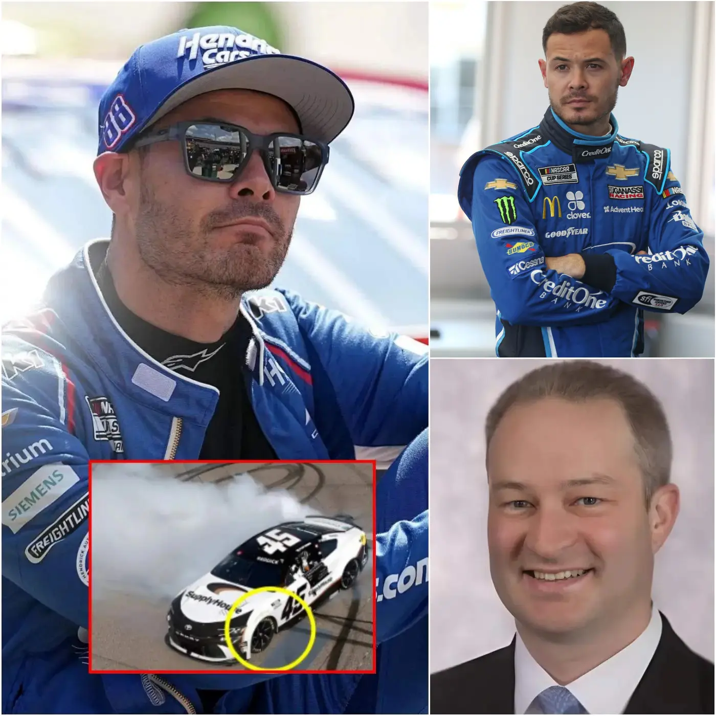 Cover Image for 🚨ENGINE CHEATING ALLEGATIONS EXPOSED — THIS COULD SHAKE THE ENTIRE NASCAR WORLD! After finishing second at the 2026 AdventHealth 400 at Kansas Speedway, Kyle Larson has broken his silence and dropped a bombshell accusation directly at the race winner — Tyler Reddick