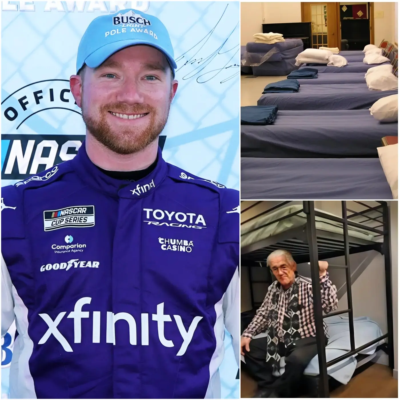 Cover Image for ⭐️ POSITIVE NEWS: Instead of spending money on luxury cars or flashy investments, Tyler Reddick quietly donated $1 million to build a homeless shelter.