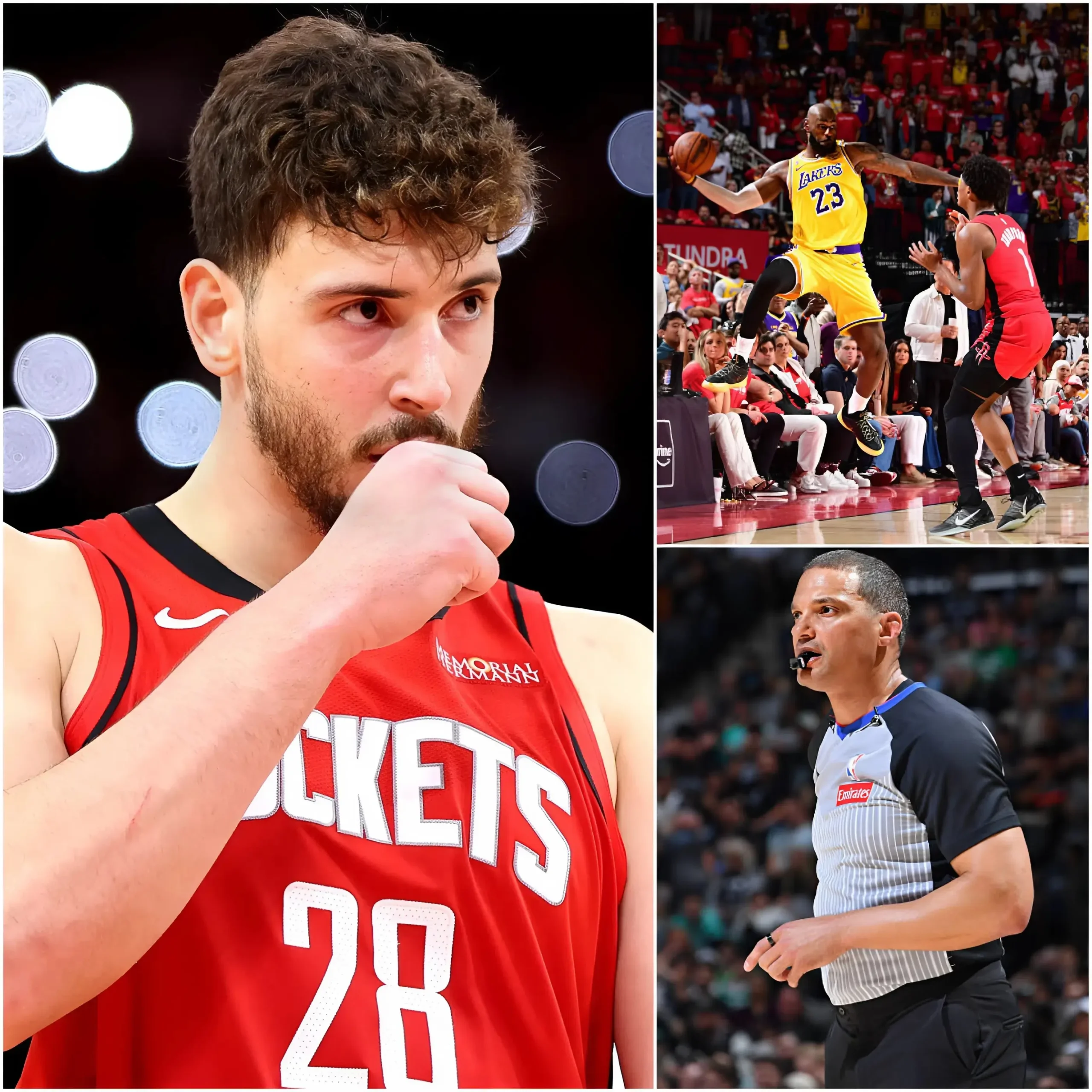 Cover Image for 🏀🔴 “If they want the Los Angeles Lakers to win at all costs, they should just give them the trophy and stop forcing us to play meaningless games.” Alperen Sengun, the star forward for the Houston Rockets, accused the referees of favoring the home team in a playoff game at the Toyota Center.