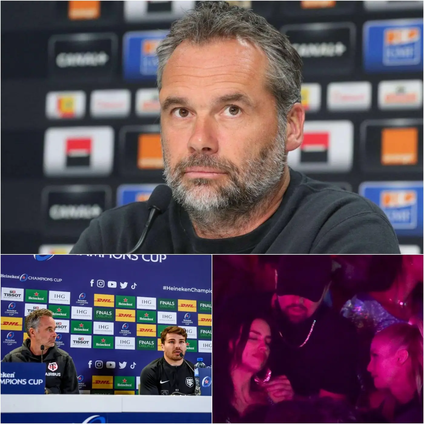 Cover Image for 🚨 « JE NE PEUX PAS ACCEPTER UN TEL COMPORTEMENT ! » — L’entraîneur Ugo Mola vient de faire un communiqué urgent à Toulouse, expulsant immédiatement trois joueurs après une nuit de forte beuverie dans une discothèque