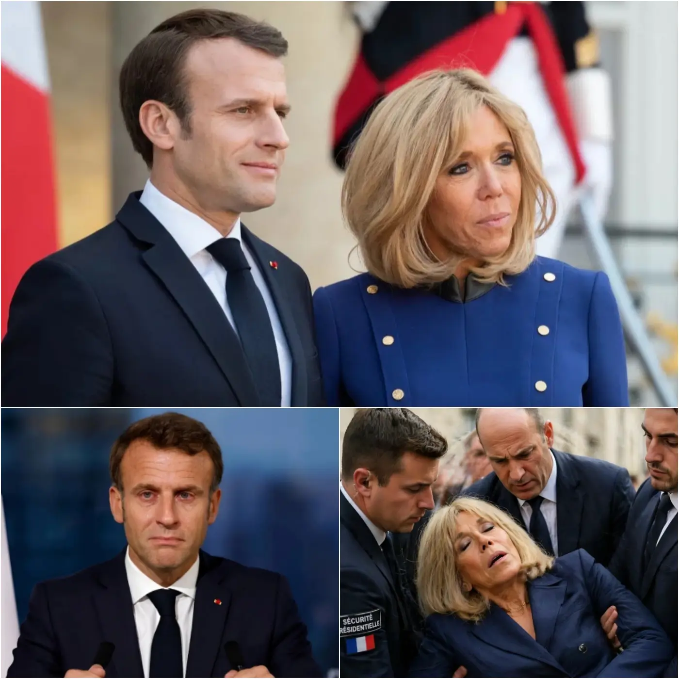 Cover Image for 🚨 C’est la panique à l’Élysée lorsque Brigitte Macron s’est effondrée subitement lors d’une réunion familiale tendue. Les forces de sécurité et le personnel médical se sont précipités à son chevet