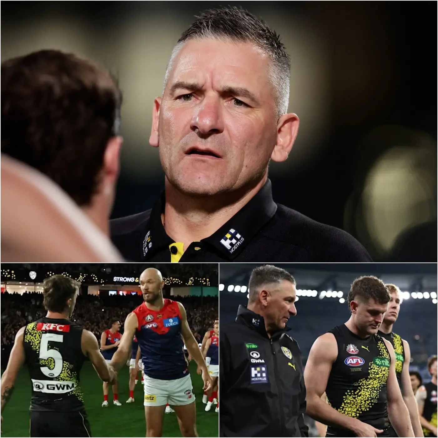 Cover Image for LATEST DEVELOPMENTS SHAKE THE AFL: The Umpires team assigned to referee the Richmond vs. Melbourne match has been officially suspended after being criticized for “really poor” officiating
