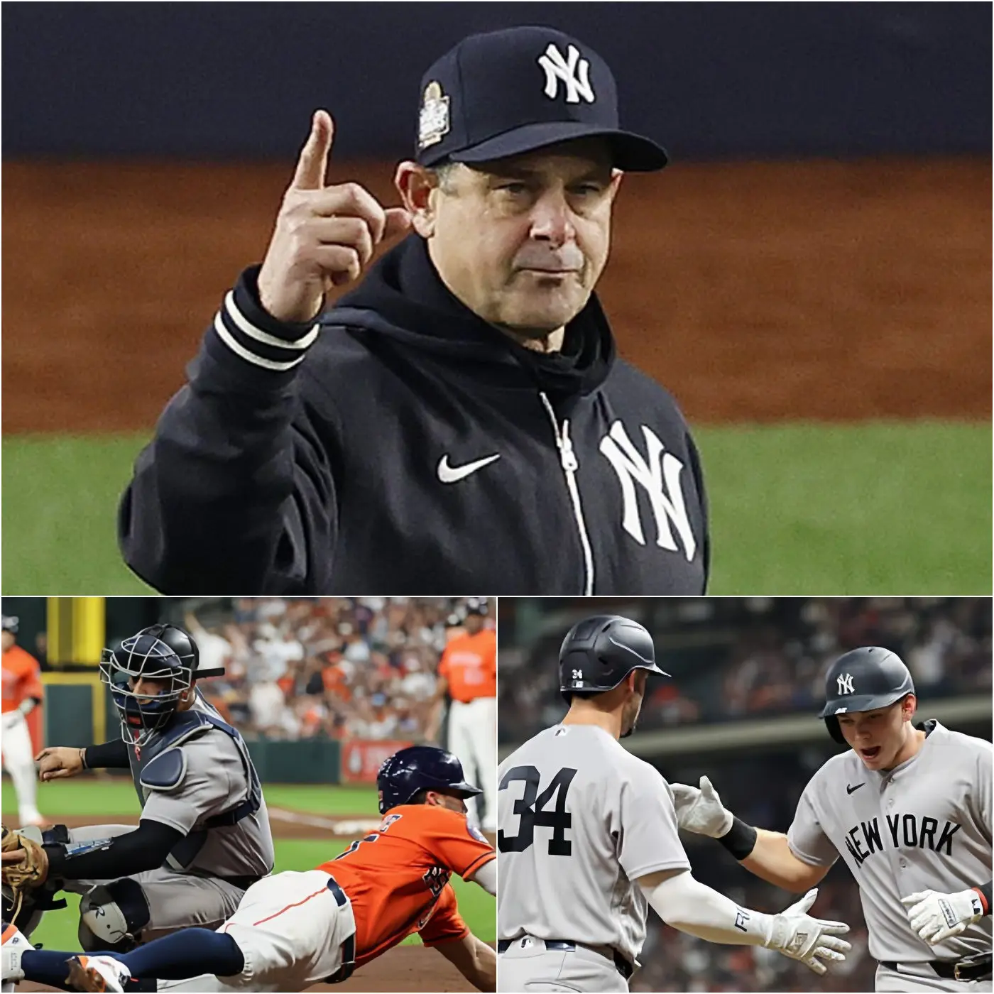 Cover Image for “WE WON, BUT I’M NOT SATISFIED WITH THE PERFORMANCE OF SOME PLAYERS” — Yankees manager Aaron Boone criticized several players after their dominant 12-4 victory over the Houston Astros….👇