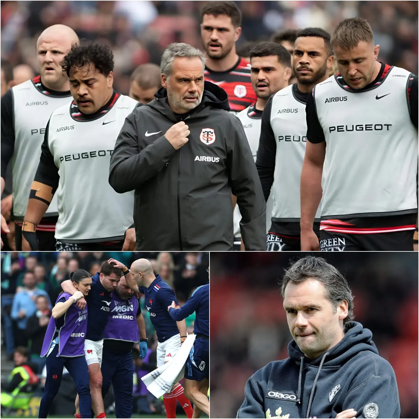 Cover Image for Il y a 30 minutes 🚨 Ugo Mola a annoncé que le onze de départ pour le match contre l’ASM Clermont Auvergne sera privé de plusieurs joueurs clés en raison de blessures de longue durée – à la grande surprise des supporters du Stade Toulousain… Consultez la liste des joueurs indisponibles dans les commentaires ci-dessous ! 👇