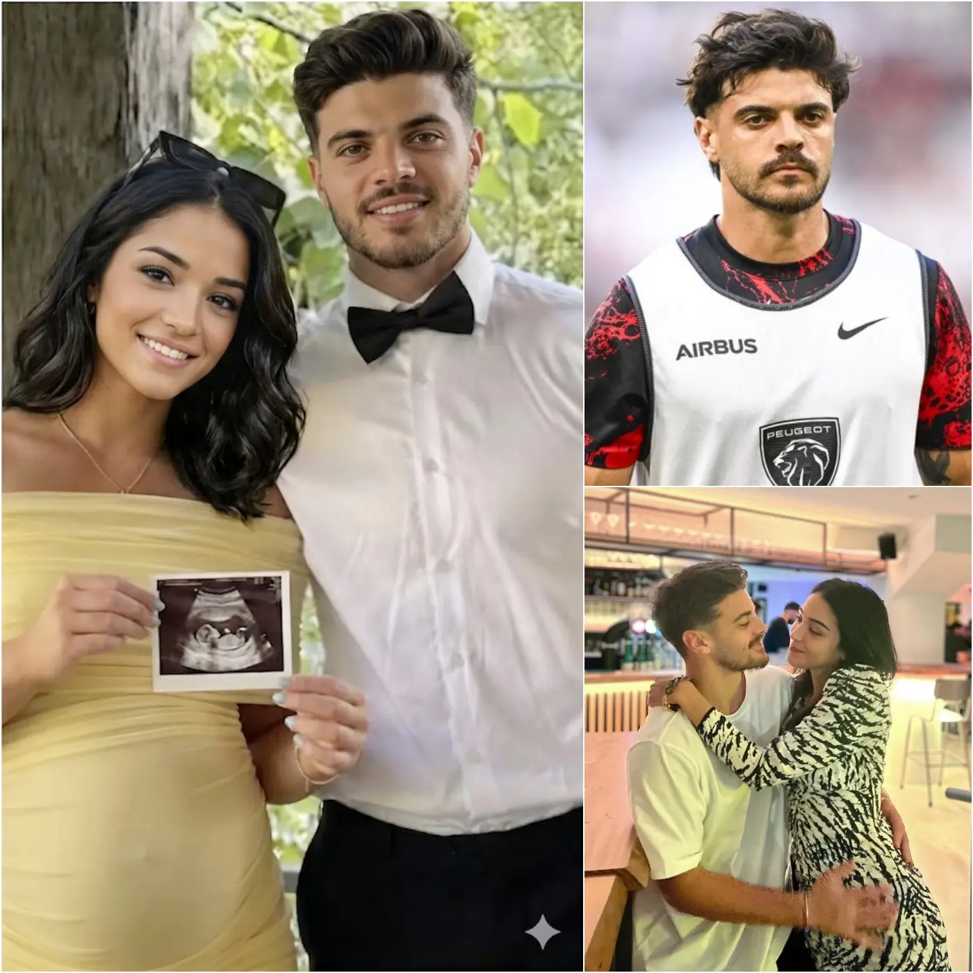 Cover Image for ❤️ BONNE NOUVELLE : Romain Ntamack et sa fiancée Lisa Lopez viennent d’accueillir leur premier enfant, apportant joie et félicitations à la communauté du rugby français