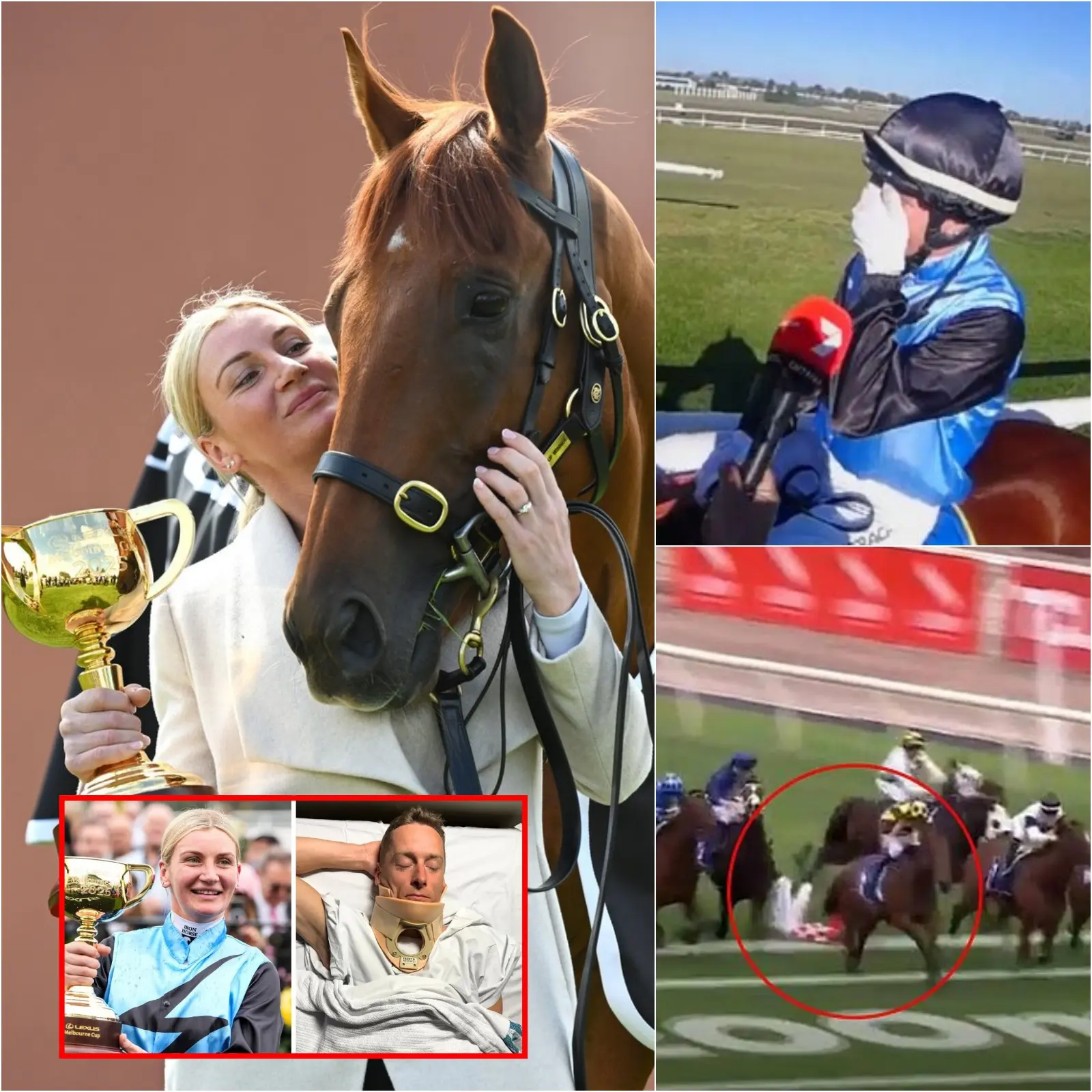 Cover Image for “They put up the barriers because they thought I had a broken neck,” jockey Blake Shinn said after a serious accident caused by jockey Jamie Melham at the Melbourne Cup.
