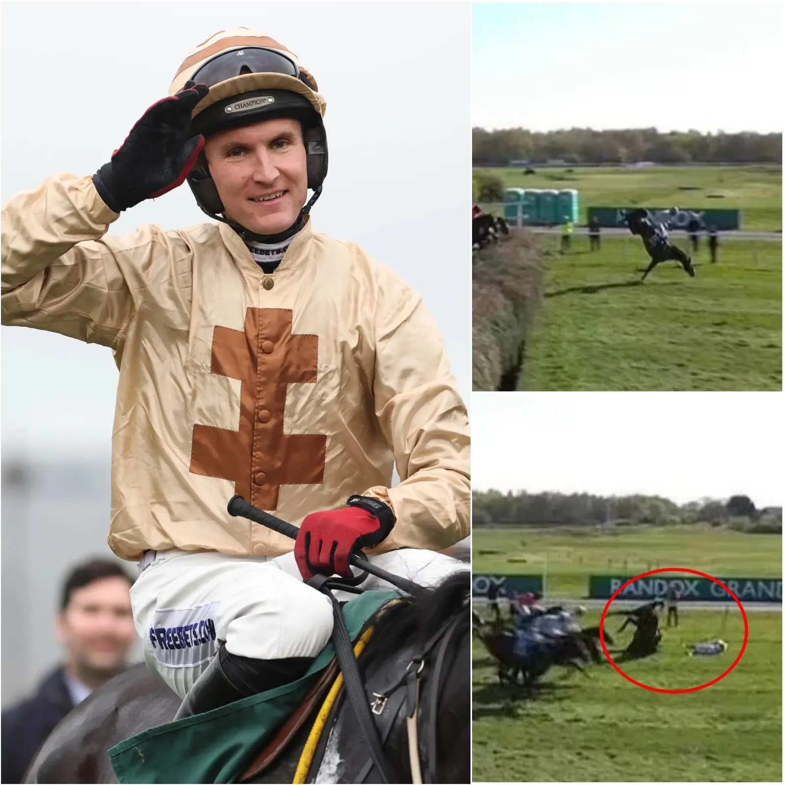 Cover Image for “BREAKING NEWS” Broadway Boy returns to the stage for a health update after his horrific fall at the Grand National race that sent him to the hospital, shocking the equestrian world.