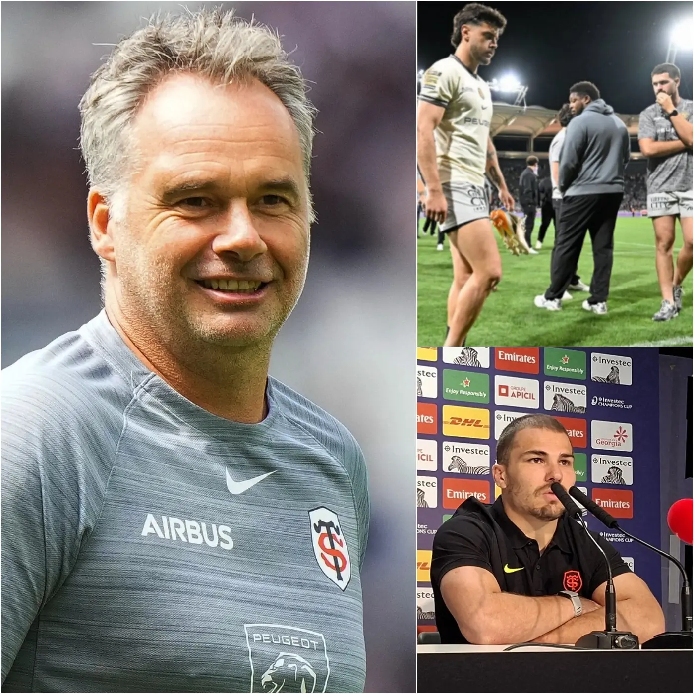 Cover Image for « Dix mots qui ont figé tout un stade » — Le message d’Ugo Mola après la défaite déchirante du Stade Toulousain face à Clermont (24-27).