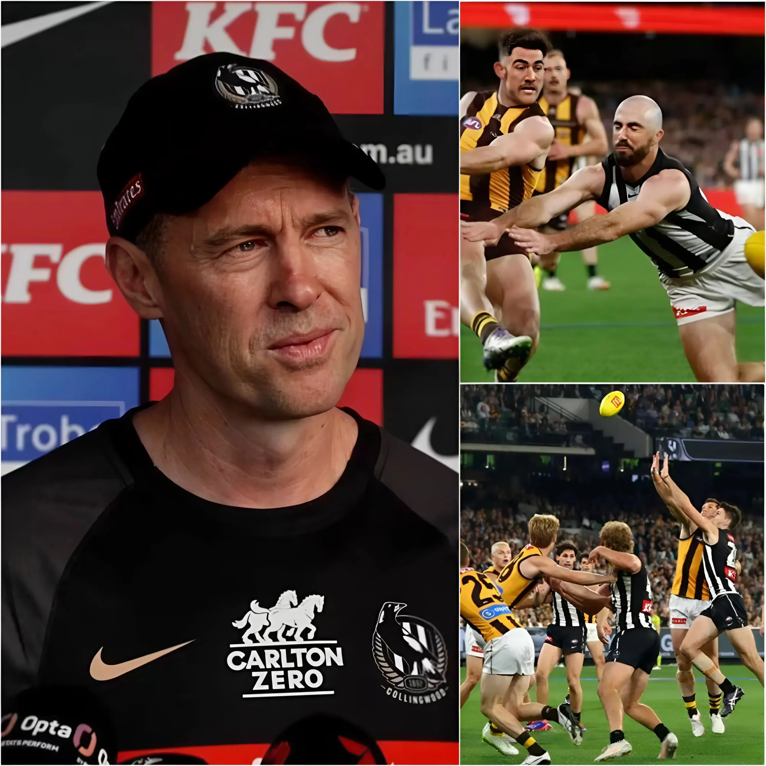 Cover Image for “EMERGENCY MEETING CONVEYED” Following the 93-93 draw with Hawthorn, head coach Craig McRae officially announced the permanent removal of a player from the team, stating that the player would never be called back under any circumstances.