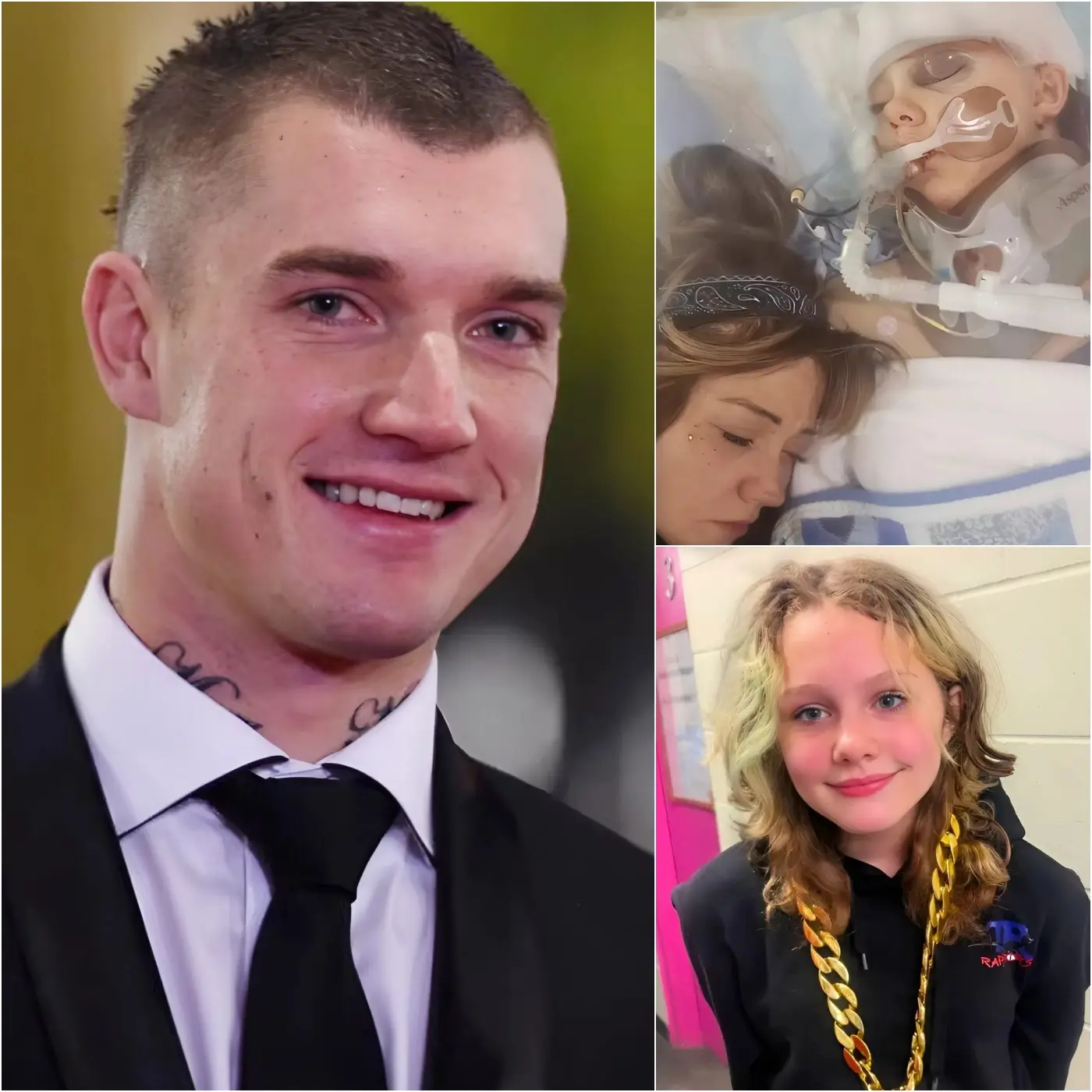 Cover Image for 💝“I will cover all the costs for the girl and her family, thank you for not giving up…” — the decisive call at 3:45 a.m. that Dustin Martin responded to wasn’t a multi-million dollar contract, but the cry for help from a tiny life
