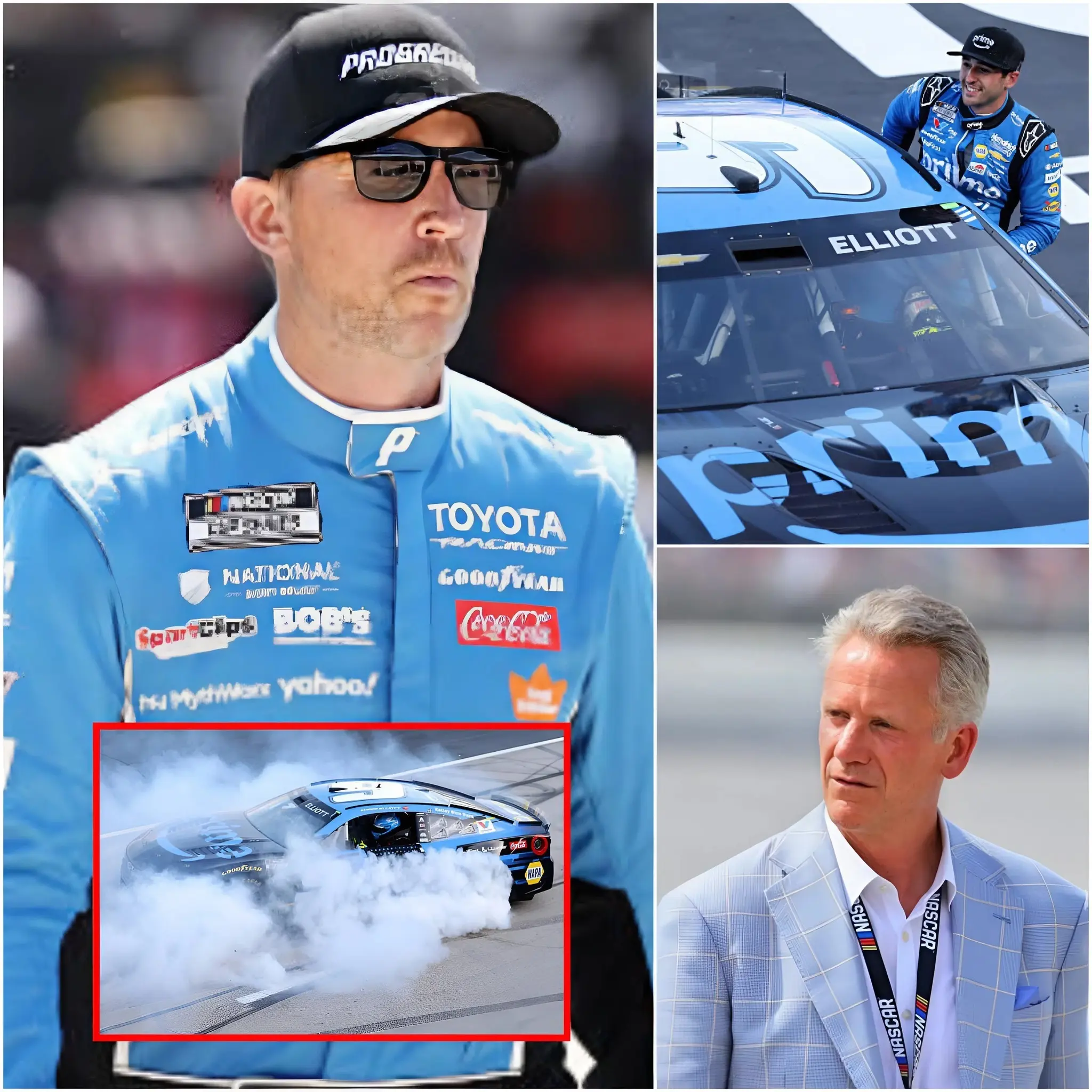 Cover Image for 🚨🔴 “HE CHEATED” Denny Hamlin accused Chase Elliott of using illegal technology on his car at the Würth 400 presented by LIQUI MOLY at Texas Motor Speedway… Just 5 minutes later, NASCAR quickly launched an emergency investigation and delivered some surprising results…👇