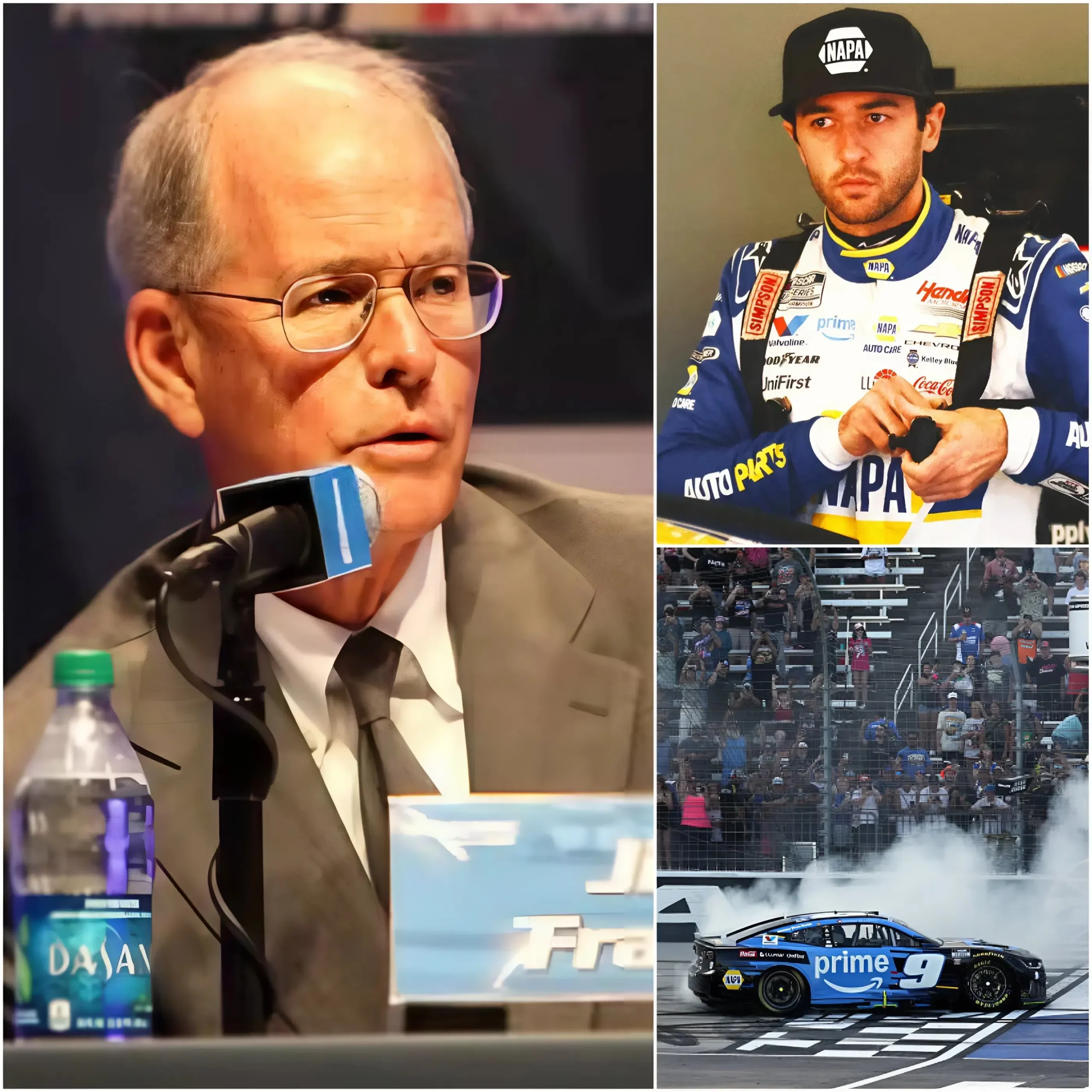 Cover Image for 🏁⏱️ 20 MINUTES AGO: Jim France has shocked the entire world by breaking his silence. NASCAR announced that an official request has been submitted to review the result of Chase Elliott after several drivers accused him of using a “boosted engine” ahead of the Würth 400 race.