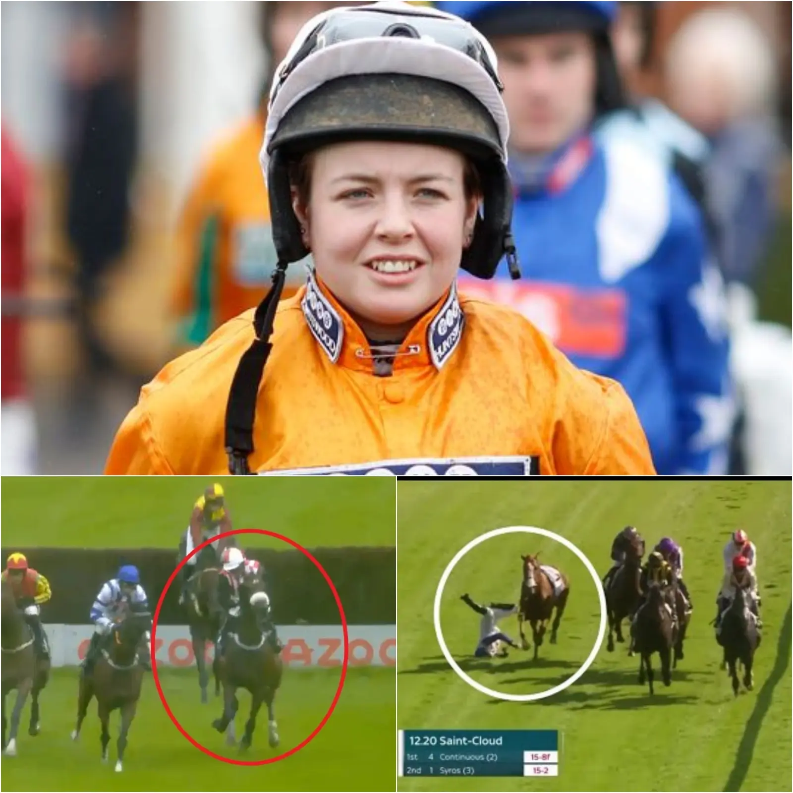 Cover Image for “HOPE FOR A MIRACLE OF SURVIVAL” Jockey Page Fuller suffered a horrific stroke in the middle of a race, ending her promising career. She lost an eye just seconds before collapsing while riding Touchthesoul to the first fence. Doctors said the minor cause of her stroke shocked the equestrian community.