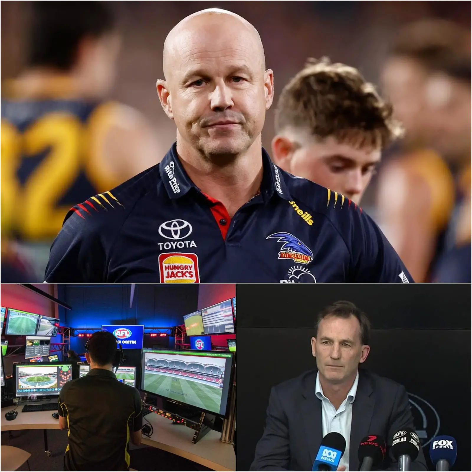 Cover Image for “They promised… but nothing has changed!” Adelaide Crows head coach Matthew Nicks is reportedly very disappointed that AF1 still intends to keep the ARC referees after the controversial match at Adelaide Ovaln Stadium similar to the St Kilda vs. West Coast Eagles game