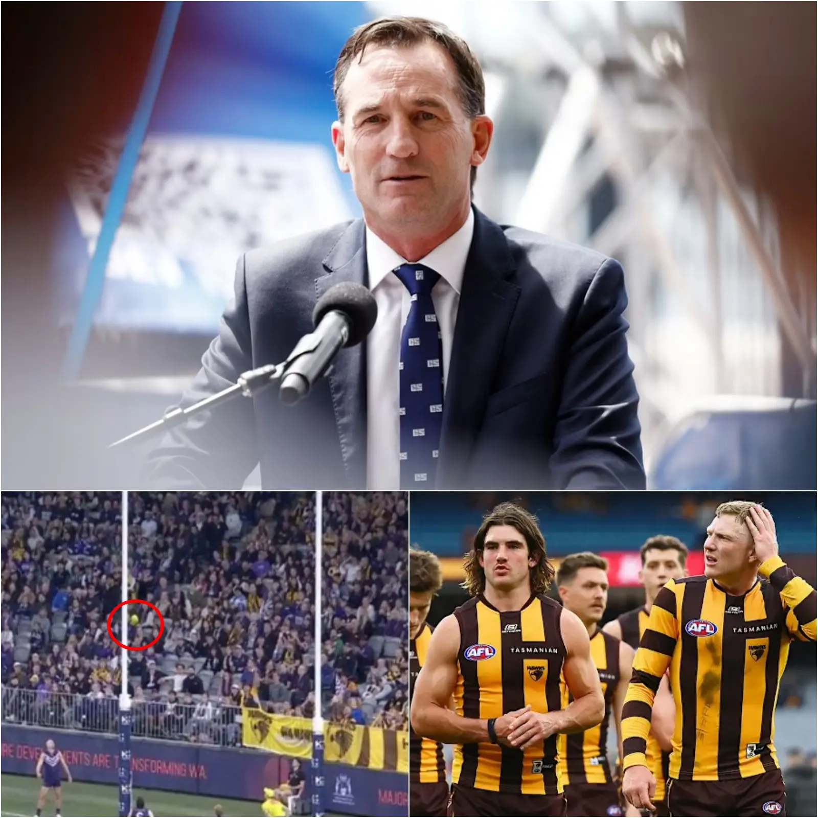 Cover Image for 🚨”THE TRUTH HAS COME TO HIM!” The AFL President has officially announced the results of an urgent investigation after discovering suspicious signals related to the ARC (Arbitration Control System) following a major controversy in the Fremantle Dockers vs. Hawthorn Hawks game where a Hawthorn goal was disallowed by the ARC system.