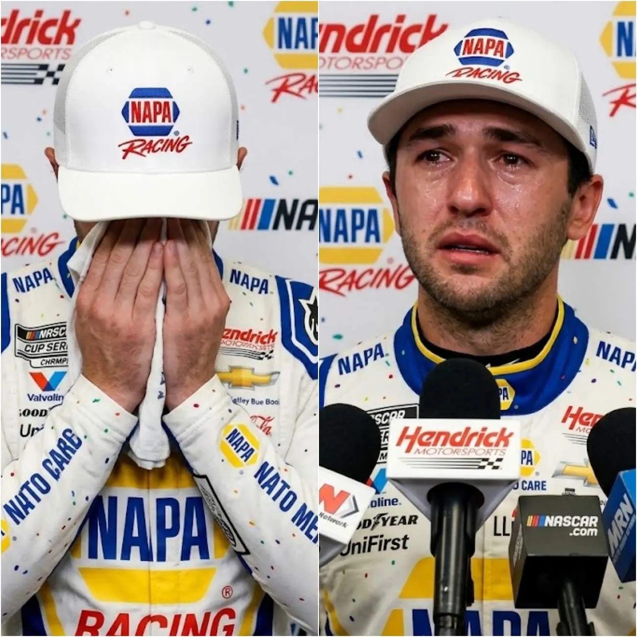 Cover Image for 30 MINUTES AGO** in Los Angeles, USA, Chase Elliott left the entire racetrack and fans deeply emotional, with many unable to hold back their tears as he revealed the reason why he will not be able to participate in the upcoming races of Hendrick Motorsports in the NASCAR Cup Series.