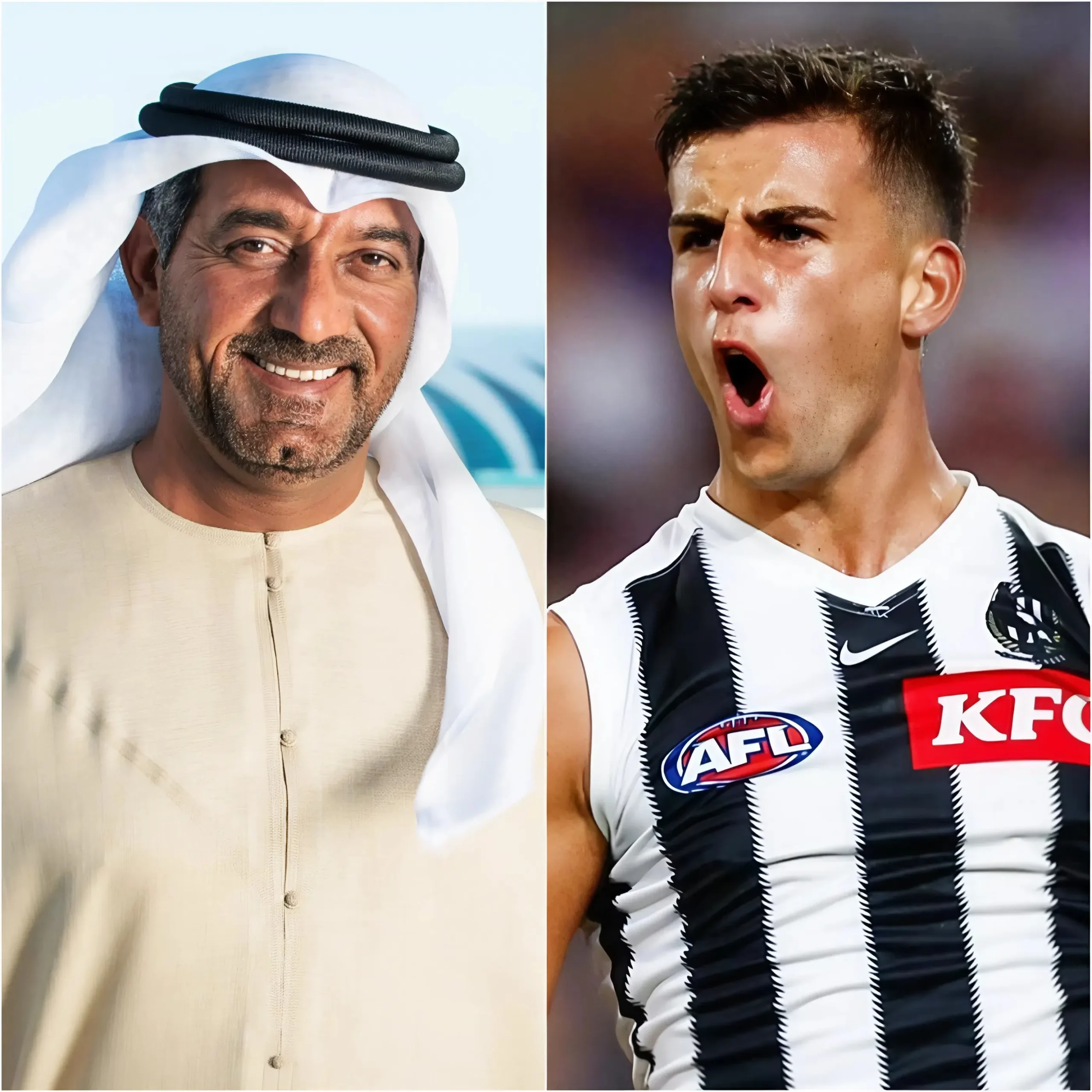 Cover Image for SHOCKING NEWS: Sheikh Ahmed Al-Maktoum, an oil billionaire famous for his multi-billion-dollar collection of supercars and luxury yachts, reportedly spent around $5 million to invite Nick Daicos, Collingwood’s number one superstar, as a special guest at his 50th