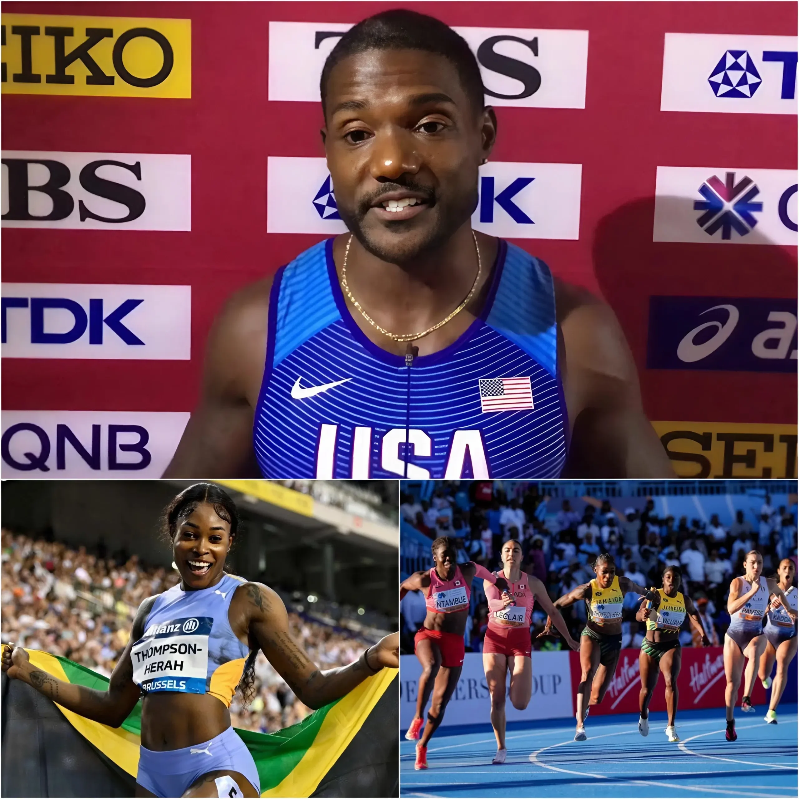 Cover Image for The “Winning Code” of the “Queen of Speed” 🚨 Justin Gatlin Officially Speaks Out to Unveil the Astonishing Truth Behind Elaine Thompson-Herah’s “Insane” Sprint Finish at the World Relays—A Masterful, Calculated Strategy That Left the Entire Athletics World Bowing in Admiration!