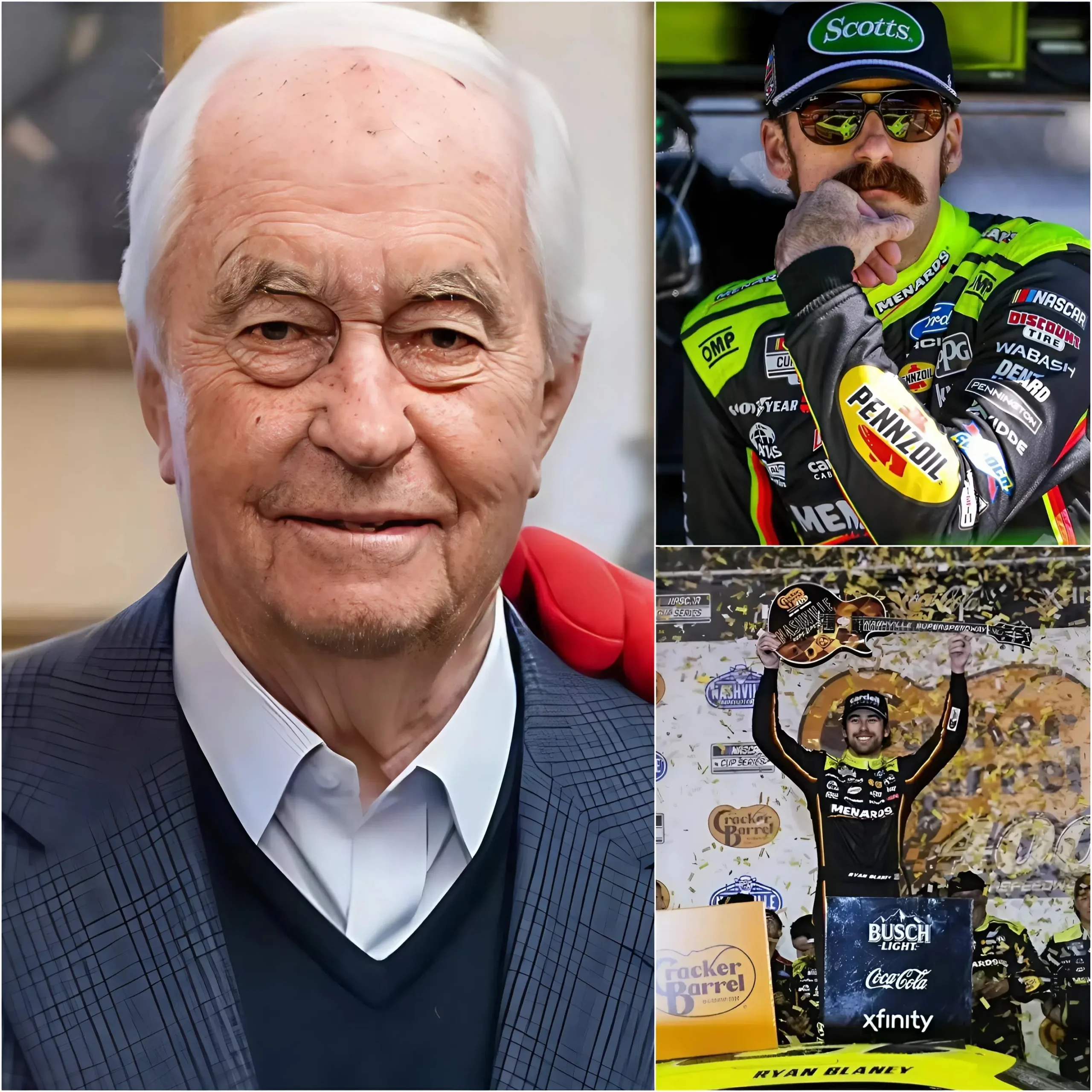 Cover Image for 🚨 BREAKING NEWS: “He’s not going anywhere!” — Team Penske has officially sent the NASCAR garage into a frenzy by announcing a long-term contract extension with Ryan Blaney after weeks of rumors that he might leave the team due to secret behind-the-scenes negotiations.