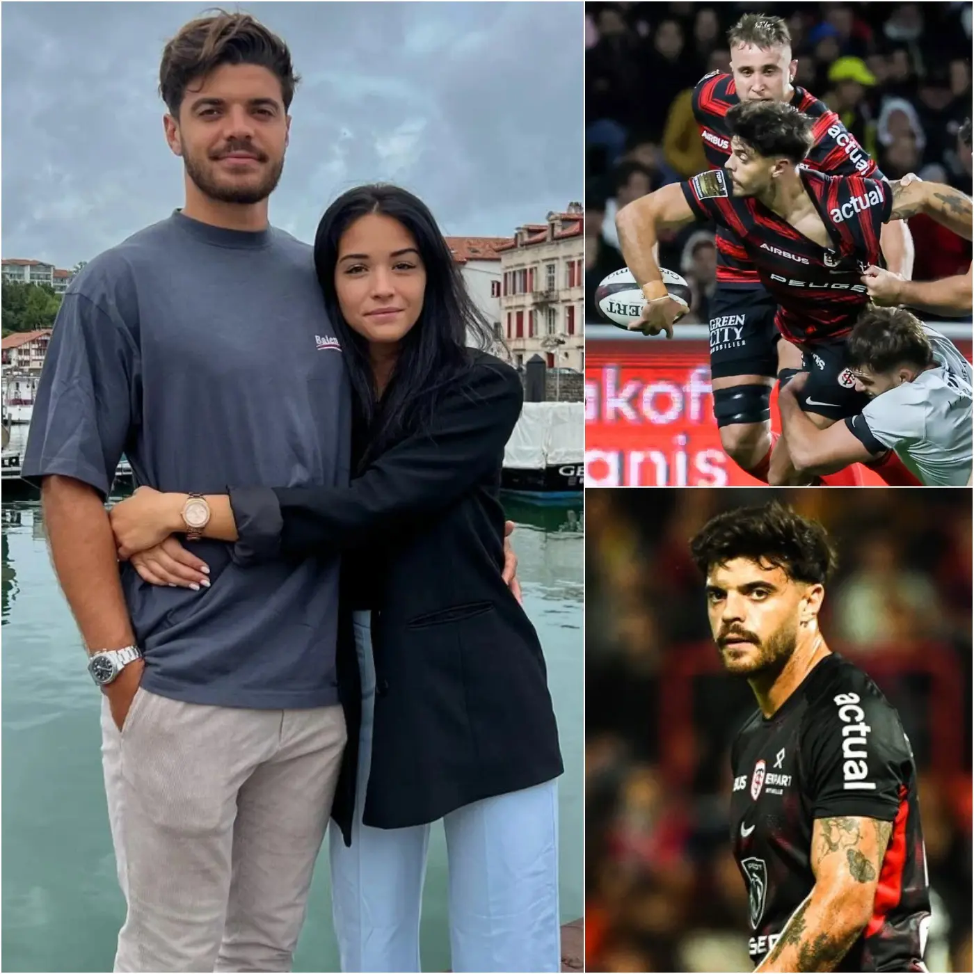 Cover Image for 💖 « VRAIMENT HEUREUX » La compagne de Romain Ntamack, Lisa Lopez, a fait sensation sur les réseaux sociaux après lui avoir envoyé, à sa grande surprise, un message touchant de 12 mots quelques heures seulement après sa victoire contre le RC Toulon en 23e journée