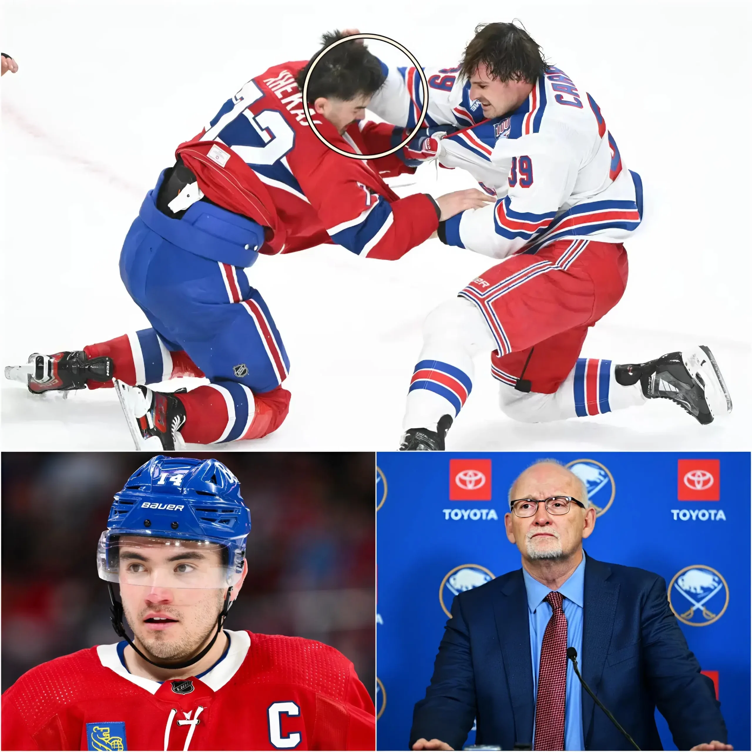 Cover Image for 🔥 CHOC NHL : L’entraîneur Lindy Ruff a immédiatement réagi avec colère, exigeant que la NHL impose une sanction sévère à Arber Xhekaj après un coup de poing direct à la