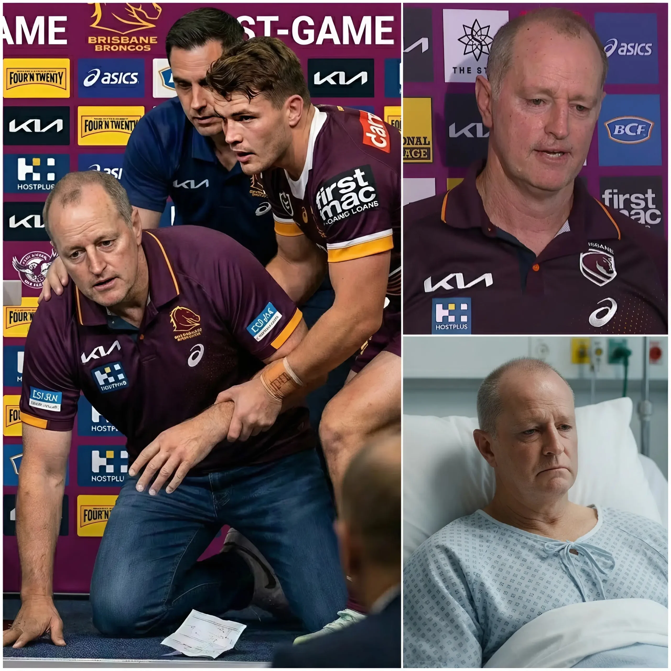 Cover Image for 🔴20 MINUTES AGO: Panic spread throughout the entire room when Brisbane Broncos coach Michael Maguire suddenly collapsed during today’s press conference. He was reportedly overcome with anger, causing his blood pressure to rise sharply.