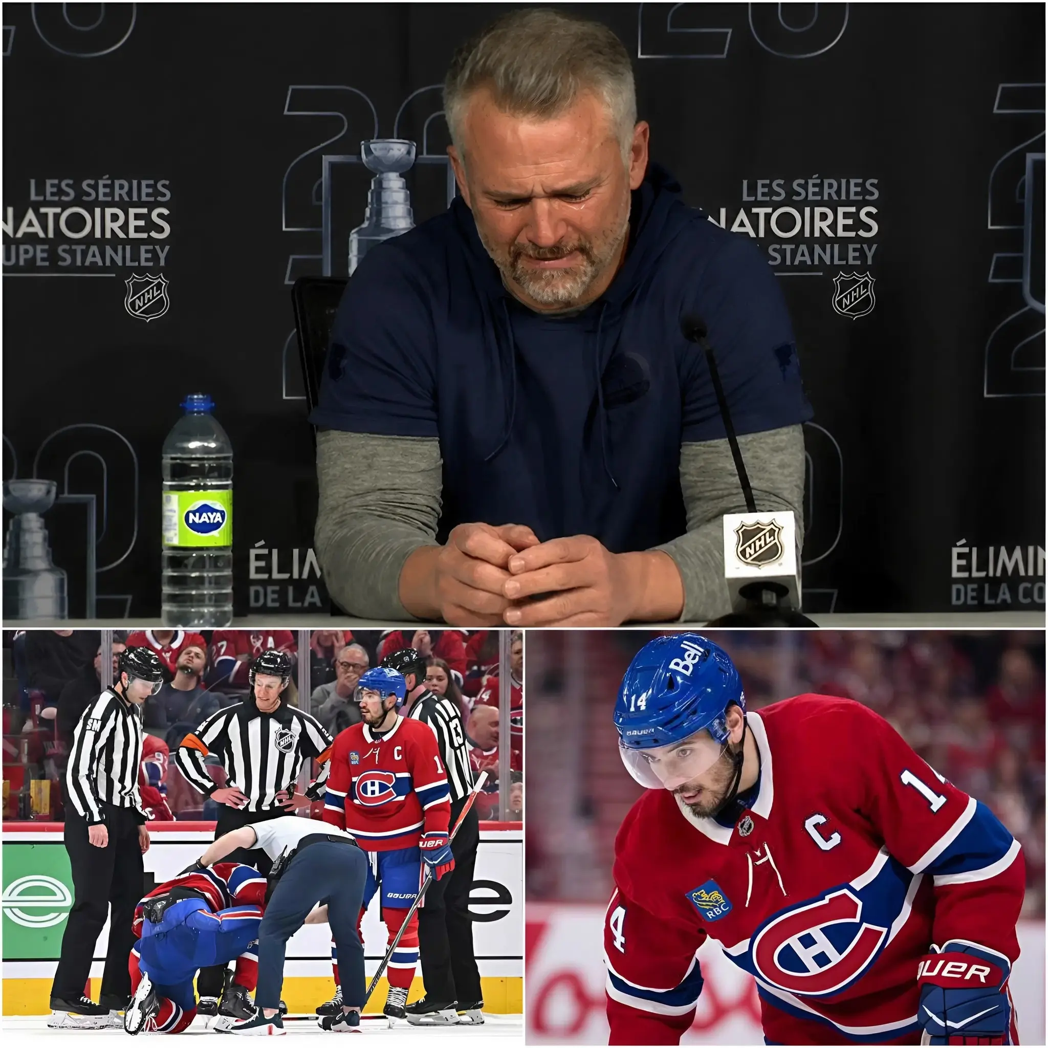 Cover Image for 10 MINUTES AGO: Montreal Canadiens head coach Martin St. Louis revealed the heartbreaking reason why Nick Suzuki couldn’t give 100%, ultimately leading to this painful loss against the Buffalo Sabres.