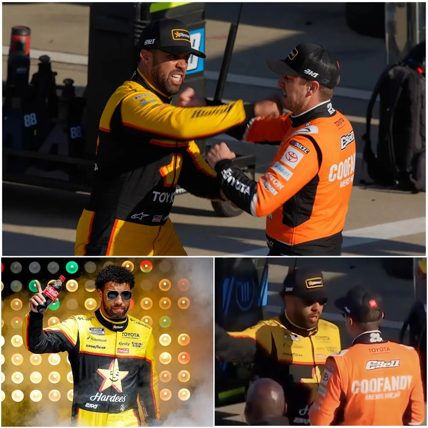 Cover Image for ❌ “Modern NASCAR shouldn’t have people like this!” — Bubba Wallace completely lost control after a controversial collision with Christopher Bell in the chaotic final laps, leaving millions of spectators stunned.