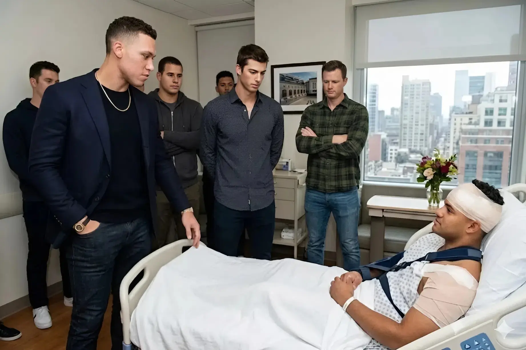 Cover Image for JUST 2 HOURS AGO: AARON JUDGE AND THE YANKEES SQUAD SPOTTED AT THE HOSPITAL!