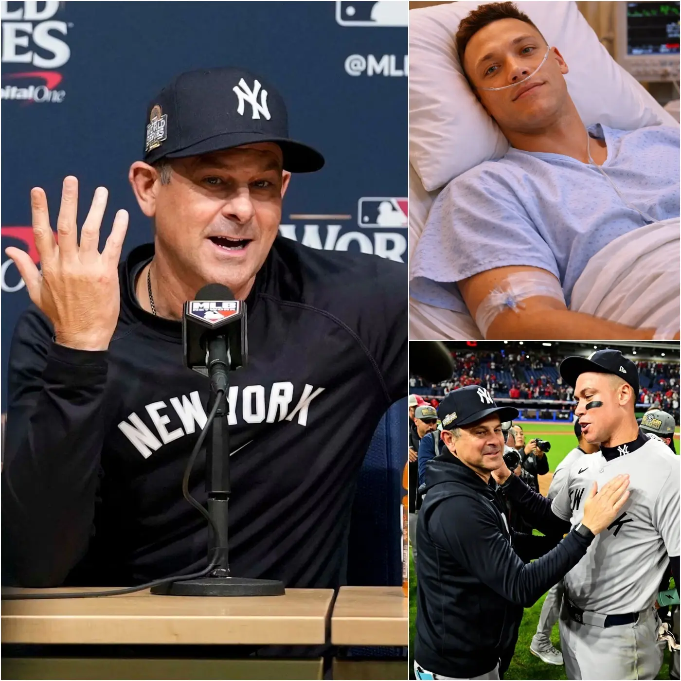 Cover Image for 🚨 SAD : Aaron Boone shares concerning information about Aaron Judge’s health… 😢 What he revealed affects everyone. Read more in the first comment below 👇