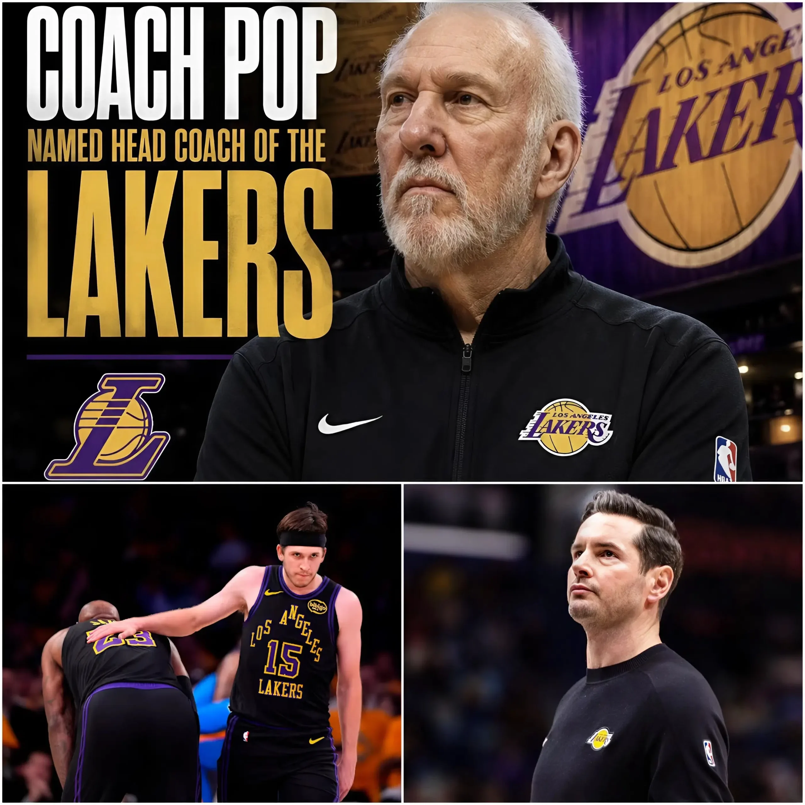 Cover Image for 🚨 EXPLOSIVE RUMOR: LAKERS ABOUT TO GET A “LEGENDARY MIND”? 🚨 The basketball world is in shock as reports suggest that Gregg Popovich could be preparing one of the biggest surprises in NBA history by unexpectedly considering a move to the Los Angeles Lakers.