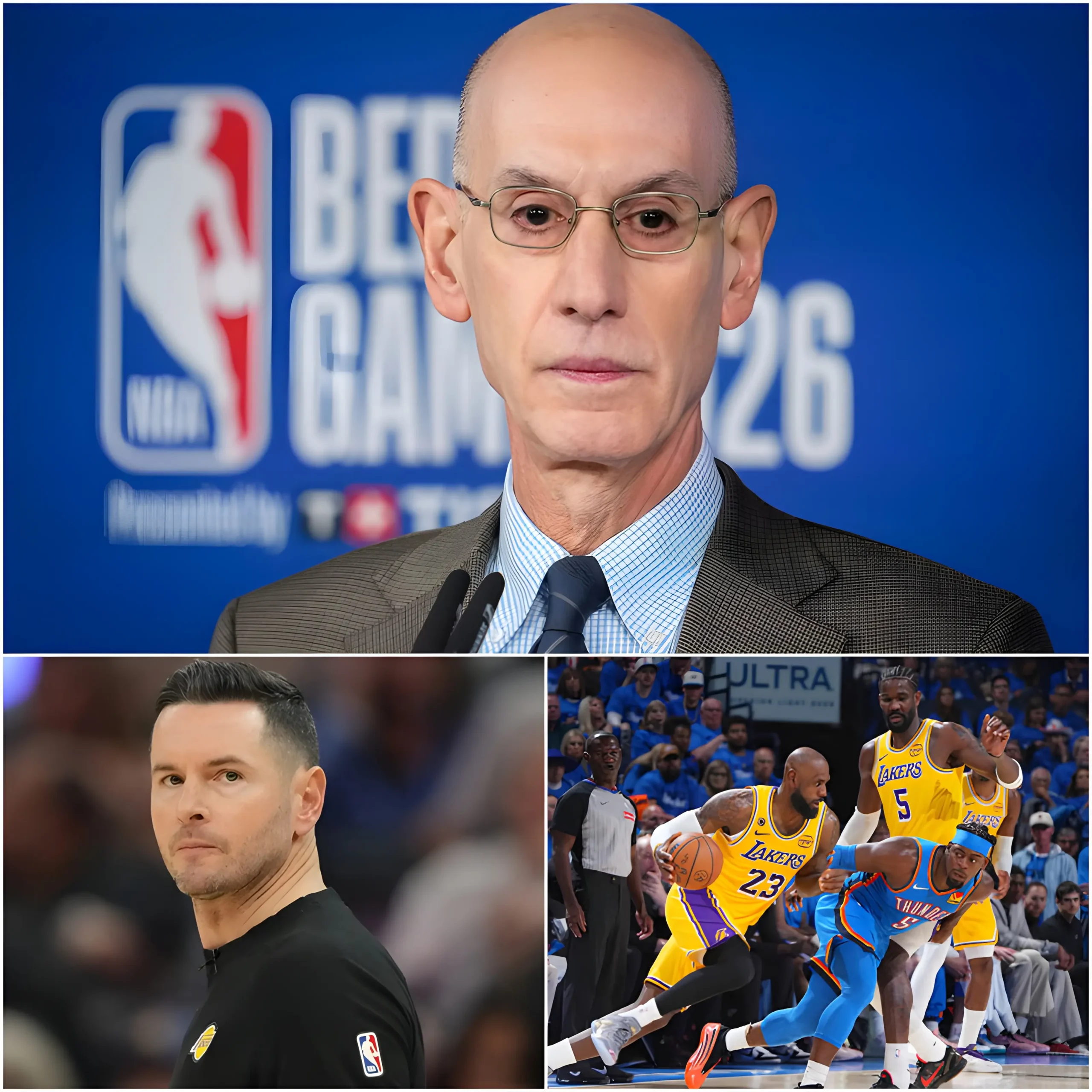 Cover Image for 🔴🔥 JUST 20 MINUTES AGO: The NBA commissioner officially announced 5 pieces of evidence regarding suspicious irregularities involving the Oklahoma City Thunder during their 115-110 victory over the Los Angeles Lakers.