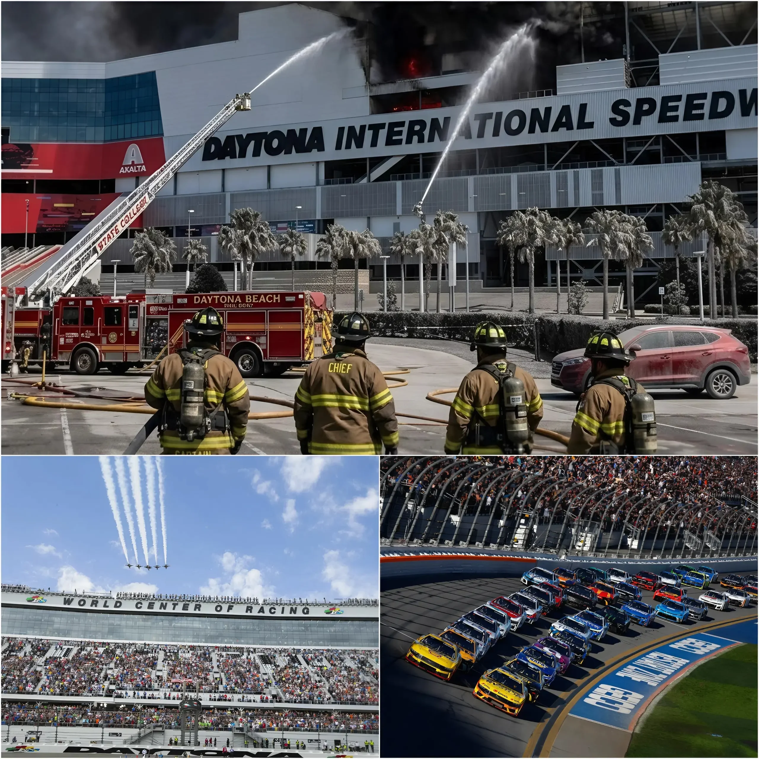 Cover Image for 🏁 TRAGEDY AT DAYTONA: BLACK SMOKE EMERGENCIES, HORRIFYING SECRETS UNCOVERED! 🔥 Tragedy upon tragedy — A horrific scene unfolded at Daytona, the “Mecca of Speed,” leaving the entire NASCAR world stunned and speechless.